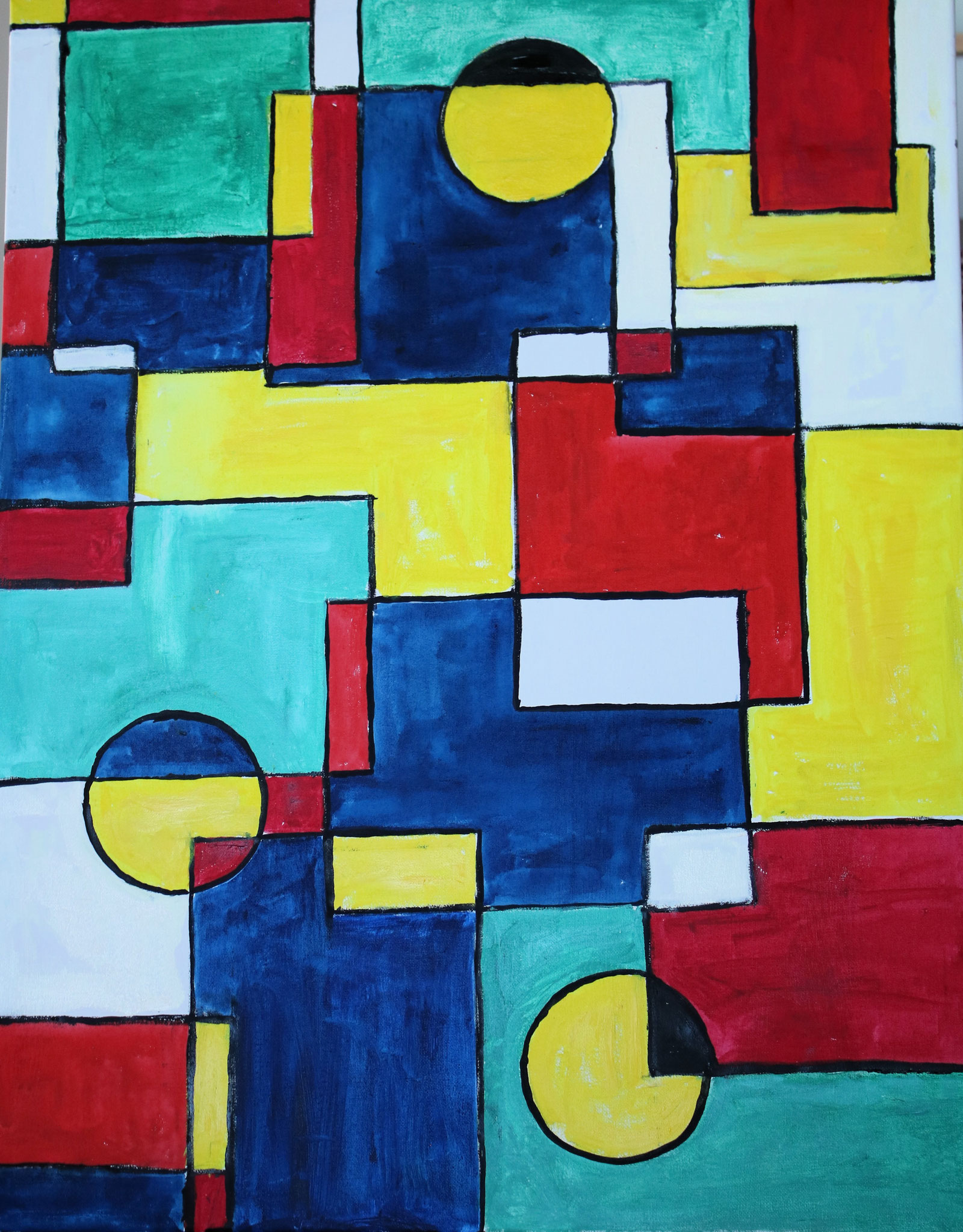 Inspired by Piet Mondrian, Acryl on canvas (2024)