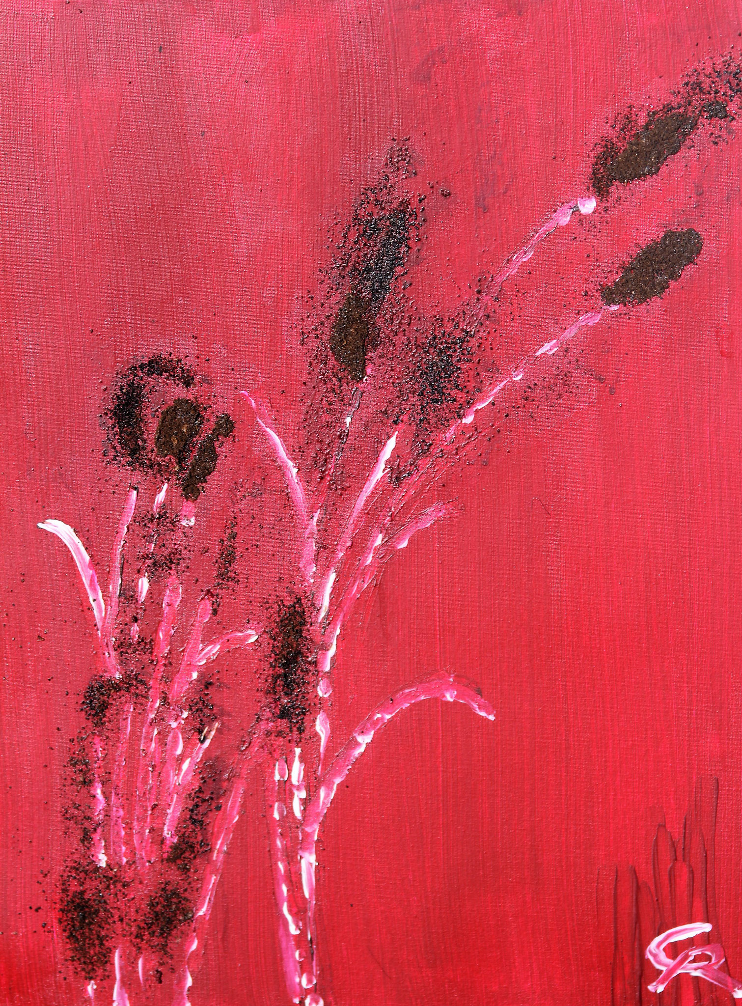 Binsenweißheit (verk.) (2015) Acryl mit Kaffeesatz