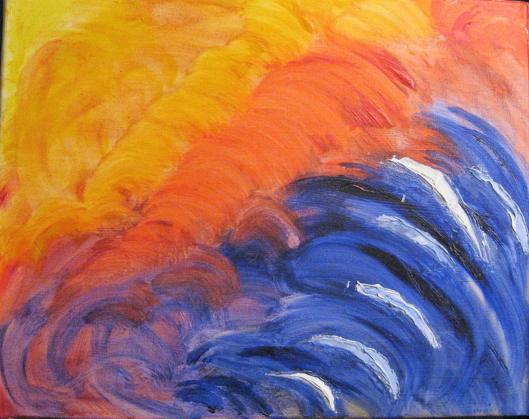 Feuer und Wasser, Acryl (2009)