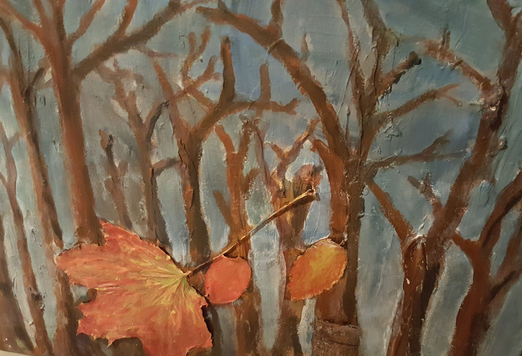 Herbstwald, Acryl