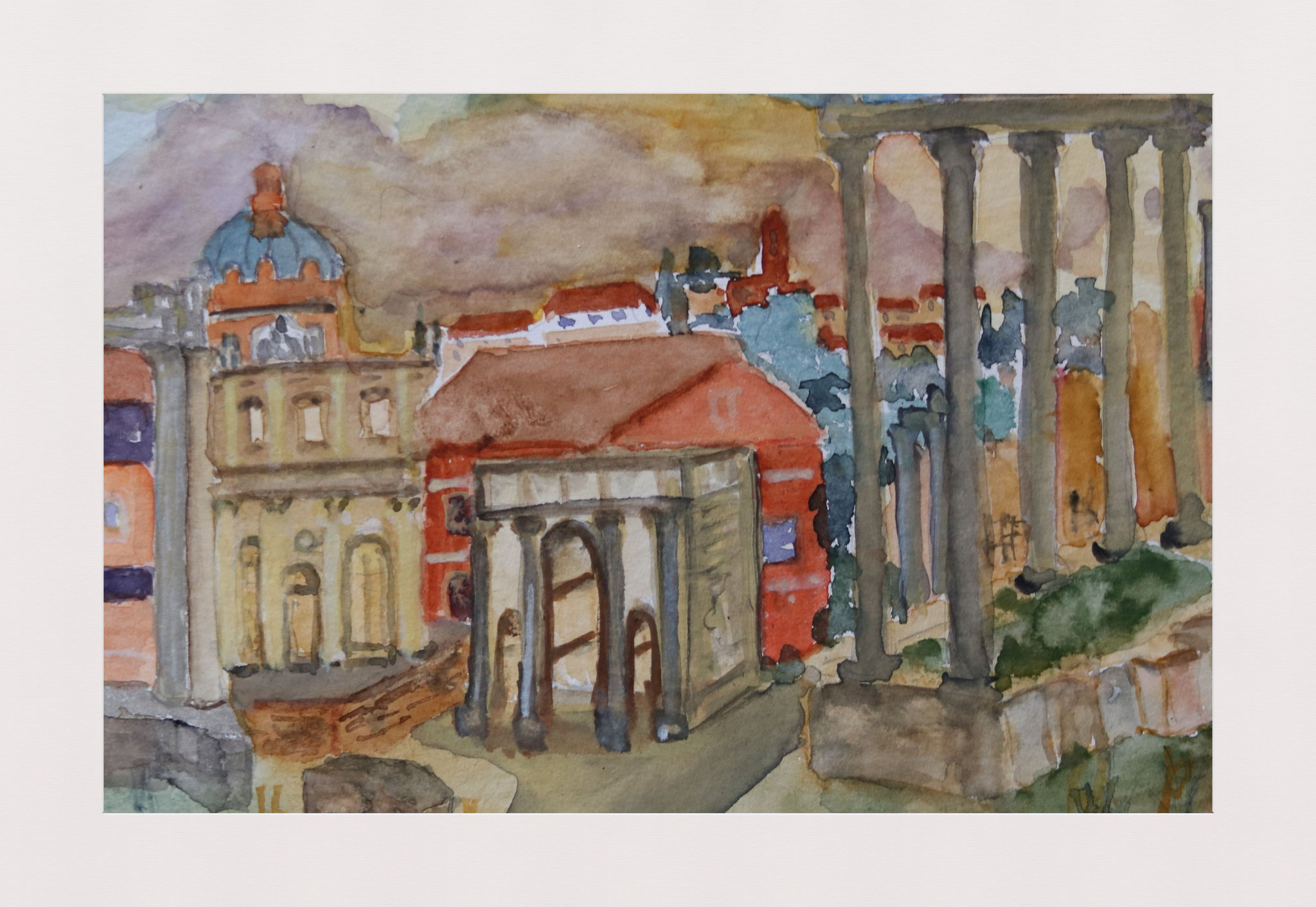 Rom, Forum romanum,  Aquarell(2019)