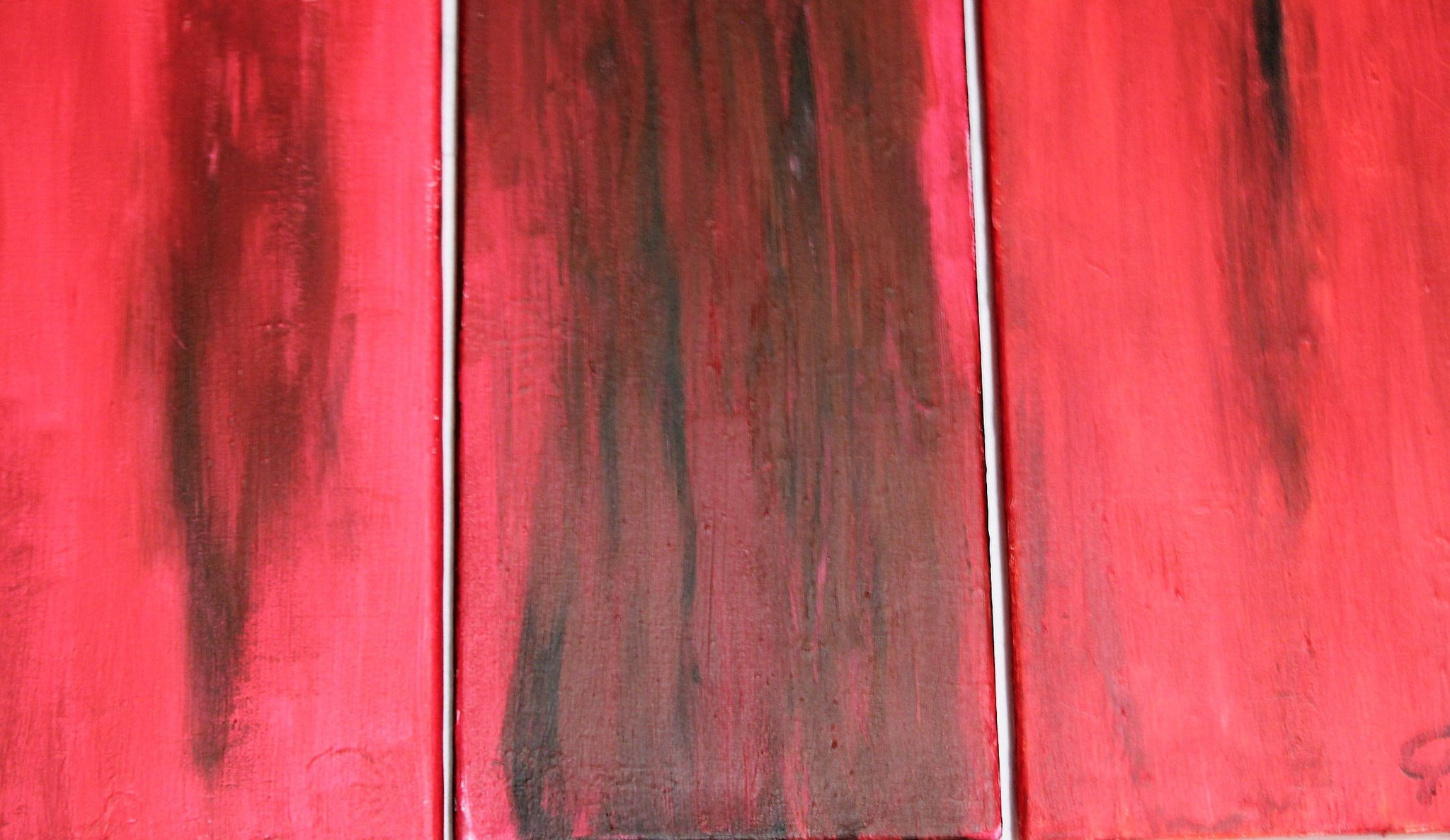 3 Tafeln in Rot, Acryl (2010)