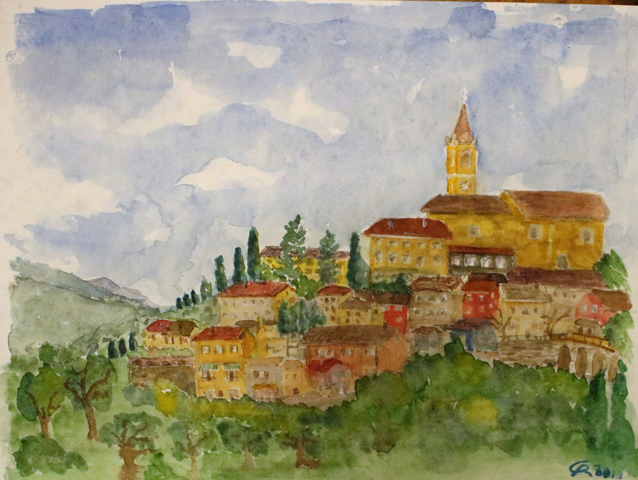 Gardasee, Calmasino II, Aquarell (2014)