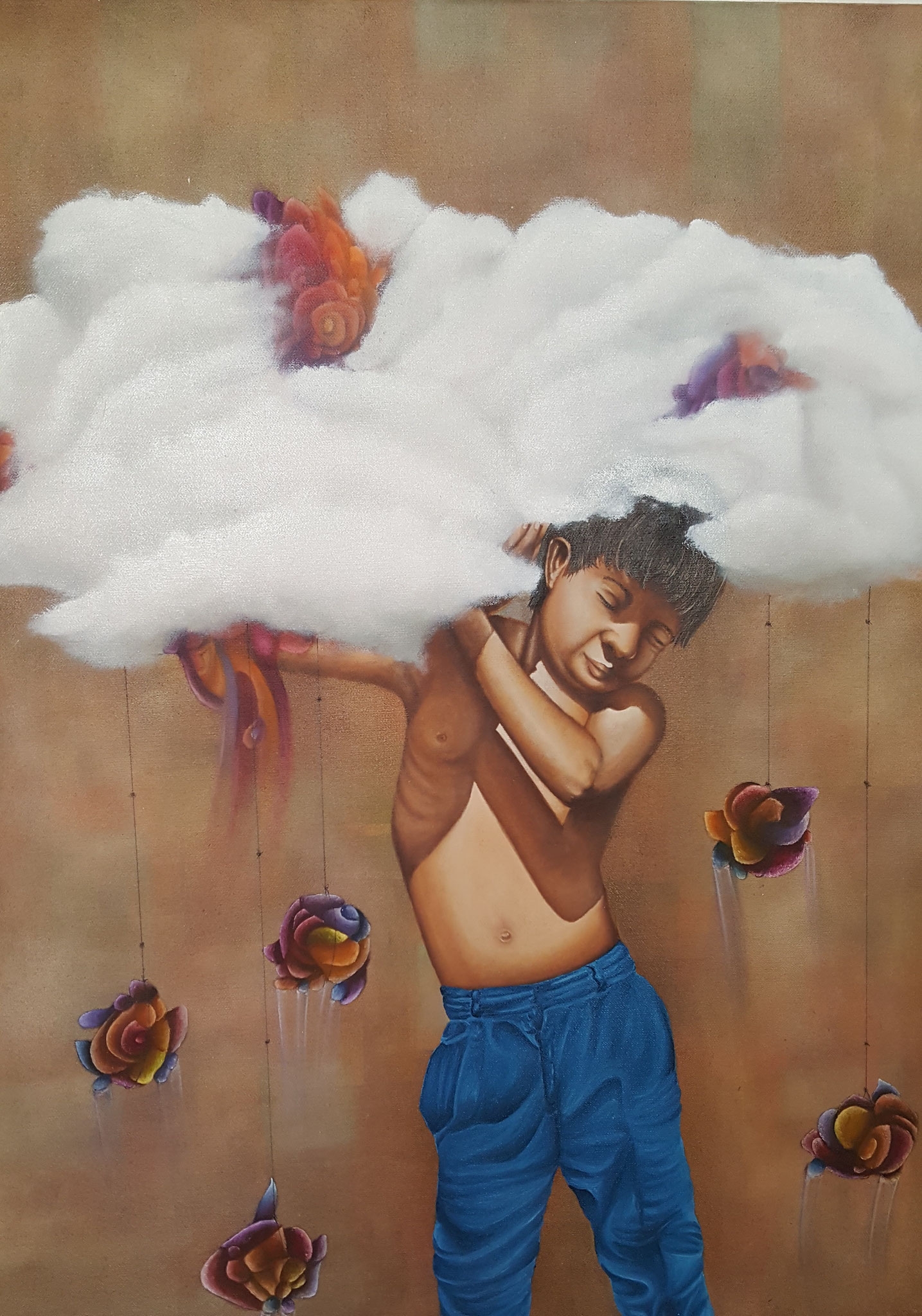 Cargador de sueños IV, 2016, 60 x 80 cm, Óleo sobre lienzo