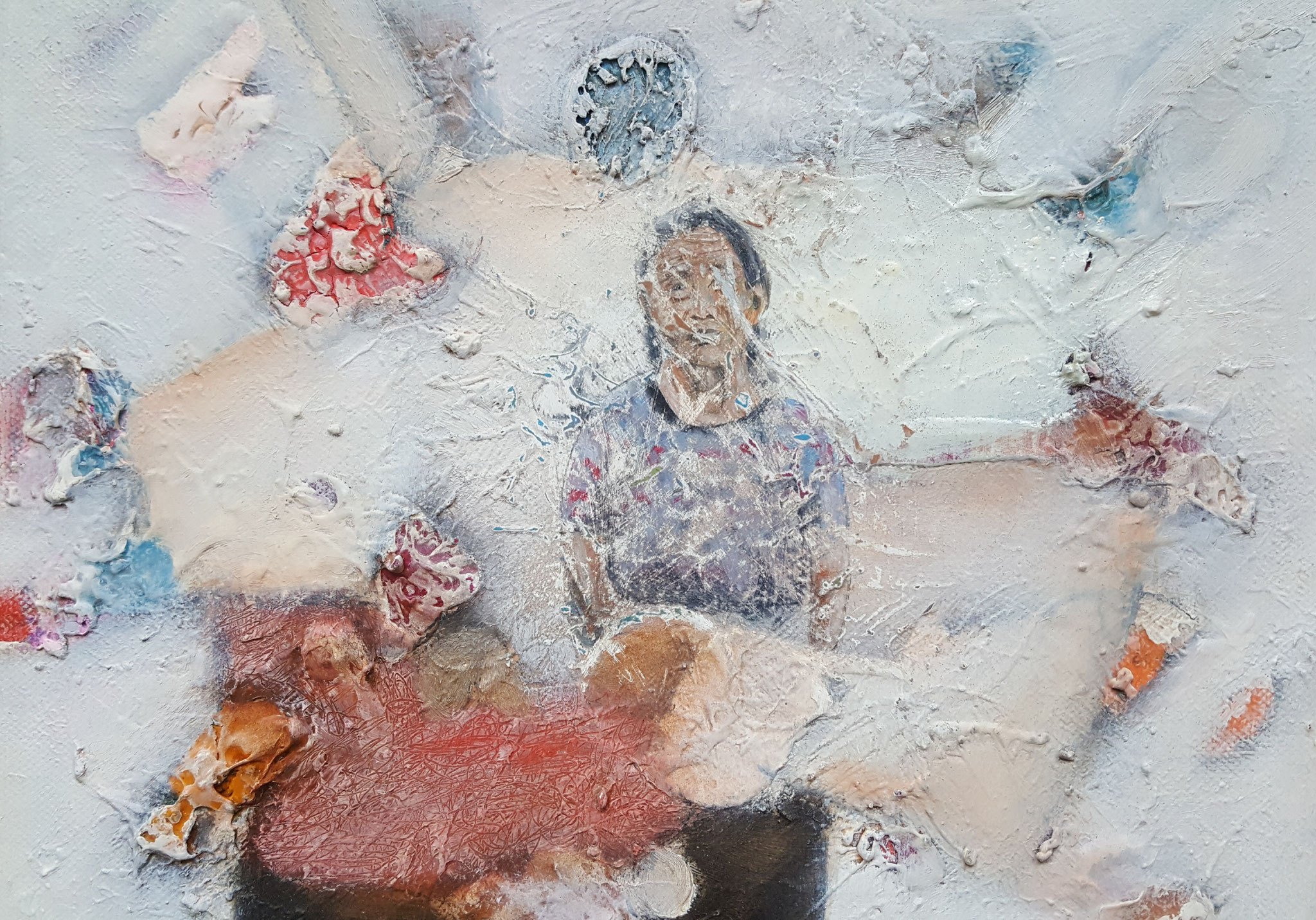 Des-aparecidos III, 2018, 30 x 24 cm, Técnica mixta sobre lienzo