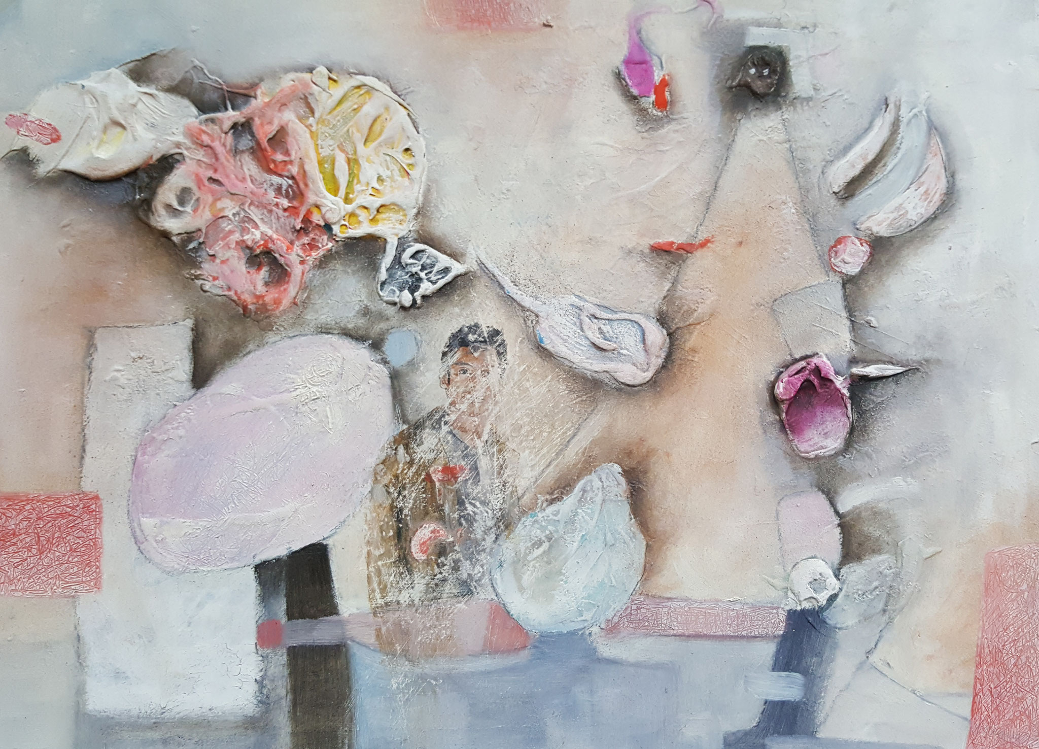 Des-aparecidos XII, 2018, 40 x 30 cm, Técnica mixta sobre lienzo
