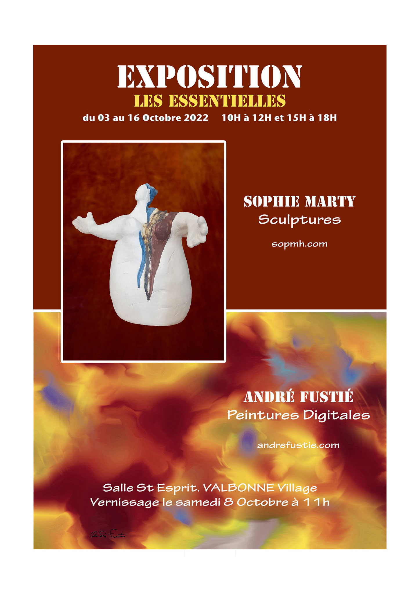 OCTOBRE 2022: EXPOSITION SALLE SAINT ESPRIT VALBONNE