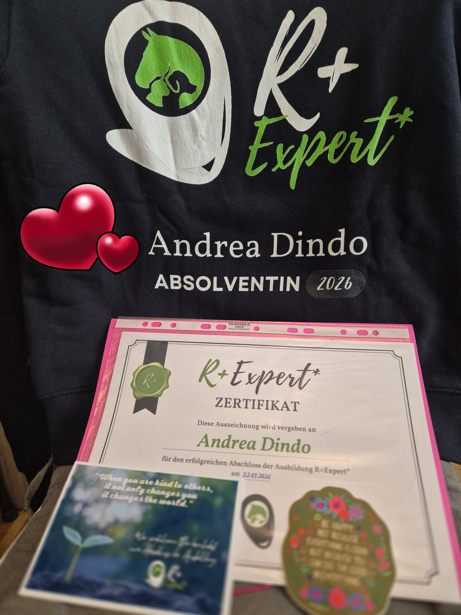 Ebenso den R+Expert Lehrgang bestanden