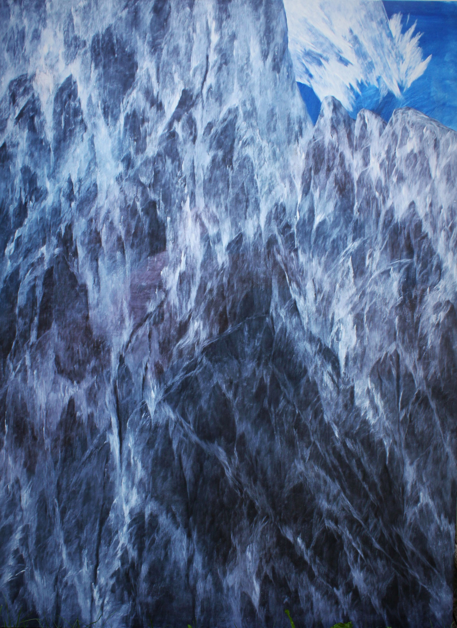 Josef Taucher, Ausbruch 3, Aug. 2017, Öl/Molino, 205 x 150 cm © Christine Elisabeth Hollerer