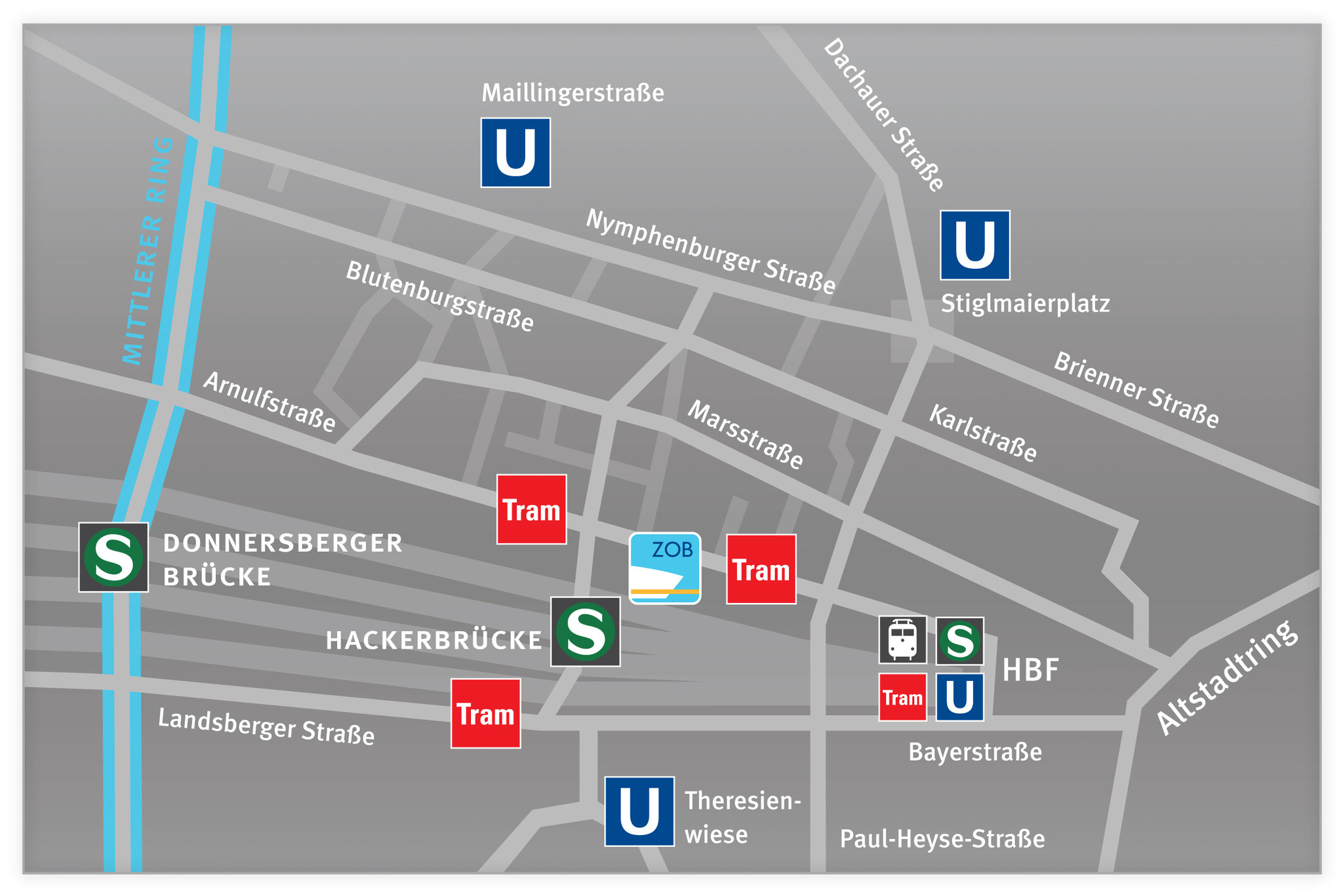 Arnulfstraße / Hackerbrücke - Offizielle Website ZOB München