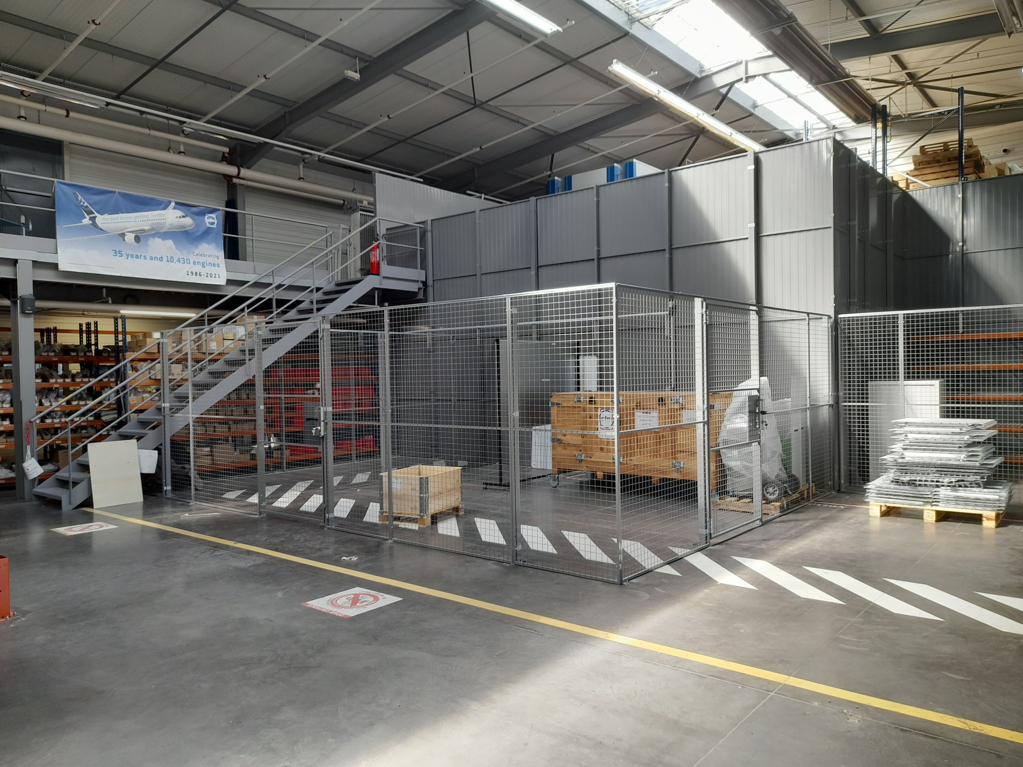 Cloison de sécurité industrielle à Toulouse - Sisam