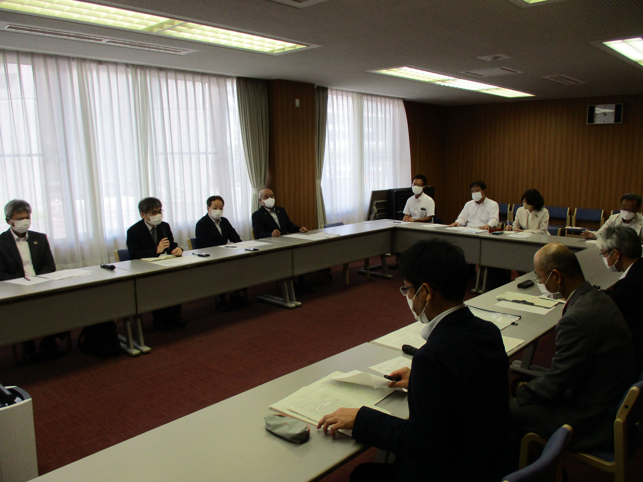 ２０２２年８月１８日、島根民医連が物価高騰に対する県への支援要請に同席