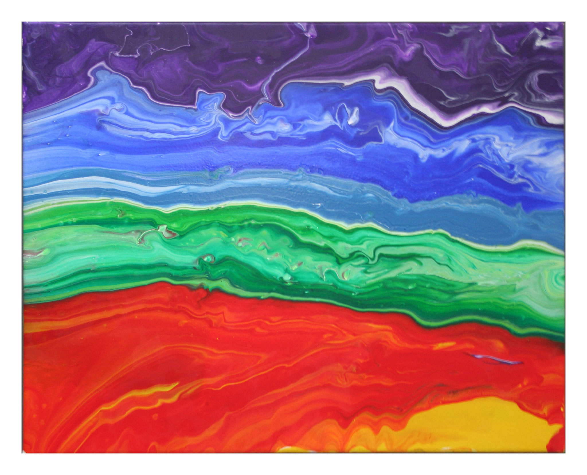 "Rainbow Layers" Acryl auf Leinwand 40x50cm