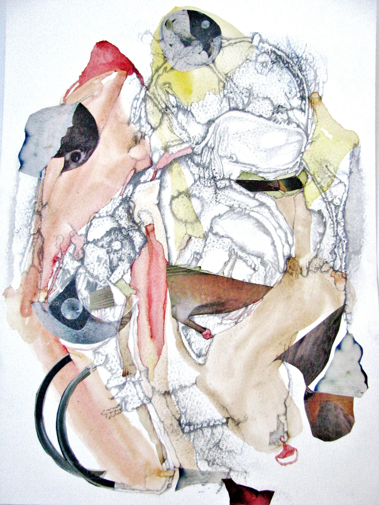 4 - 30x40cm - crayons, graphite, aquarelle, collage - 2008
