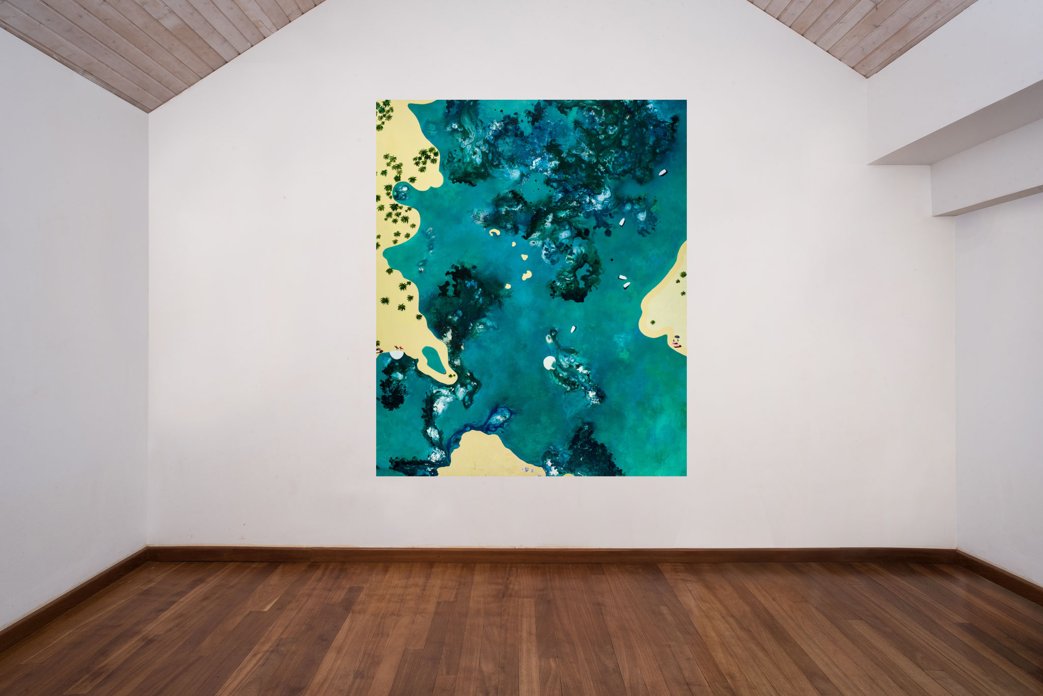Capri, 2021, mixed media on canvas, 180 x 140 cm