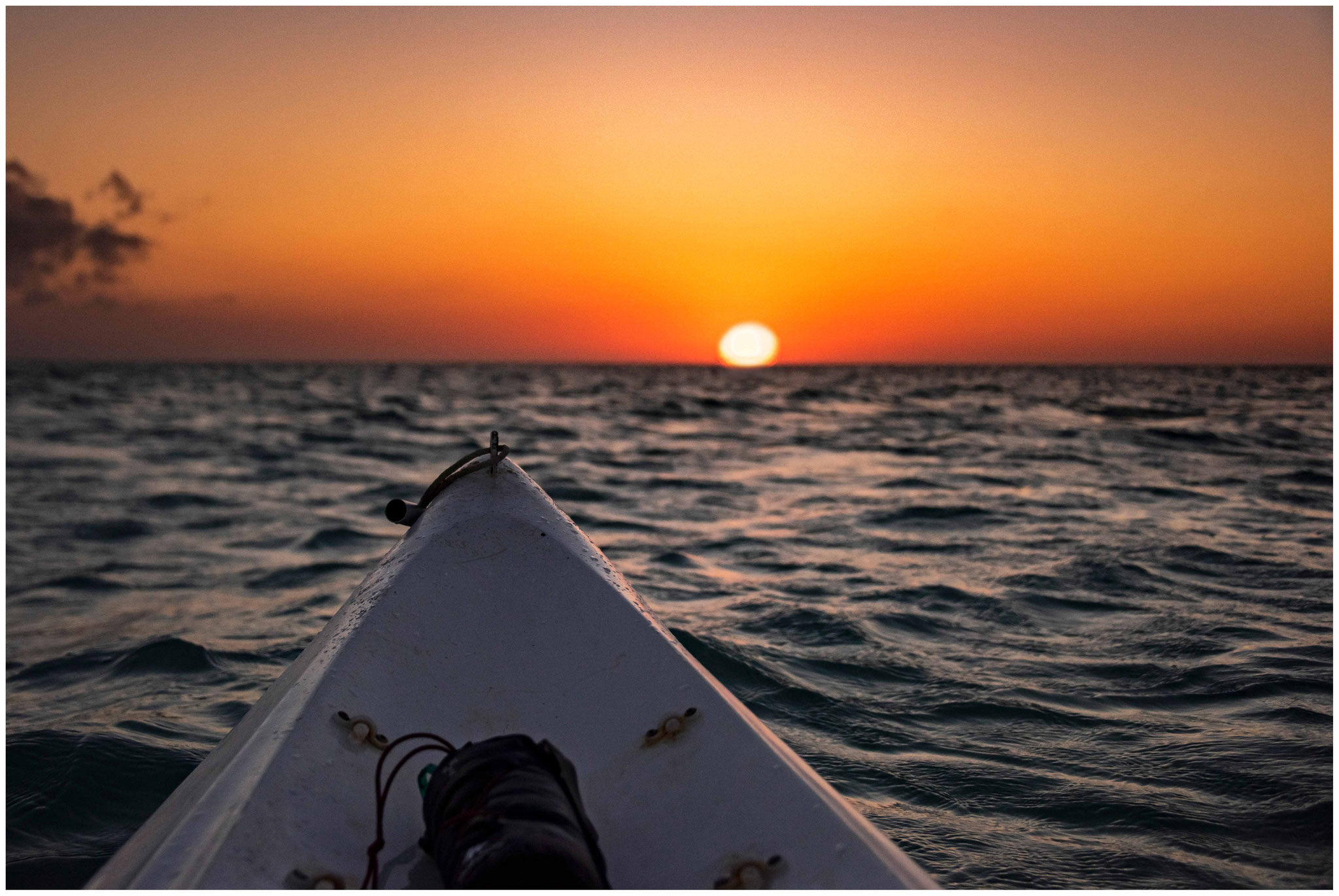 "Nacht-Kayak-Tour" in den Sonnenuntergang