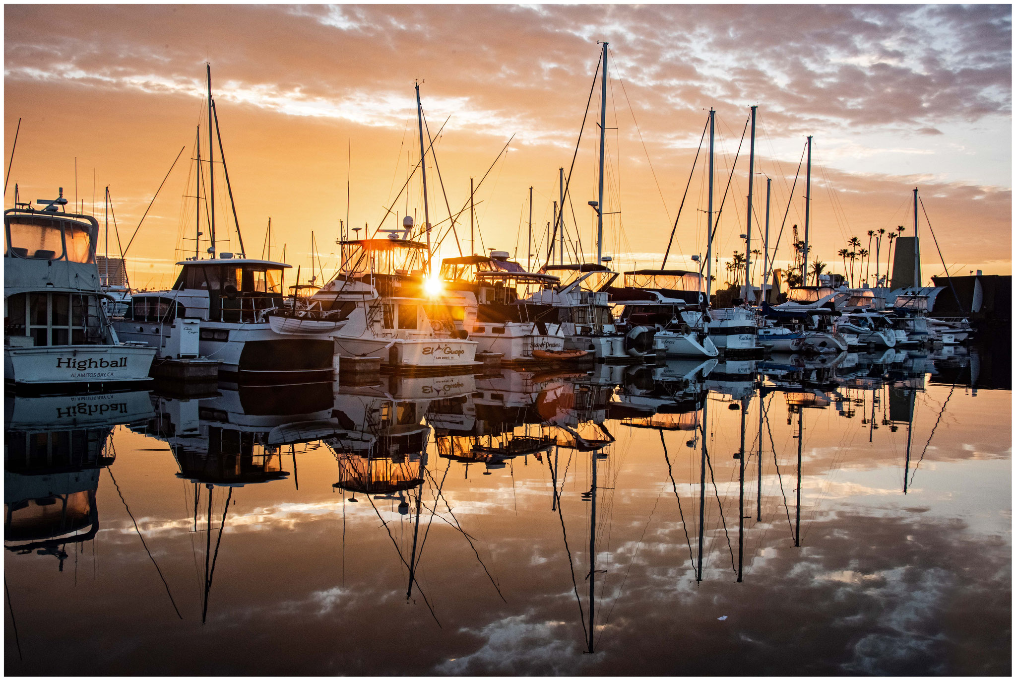 Unterkunft am "Long Beach" bei Sonnenaufgang