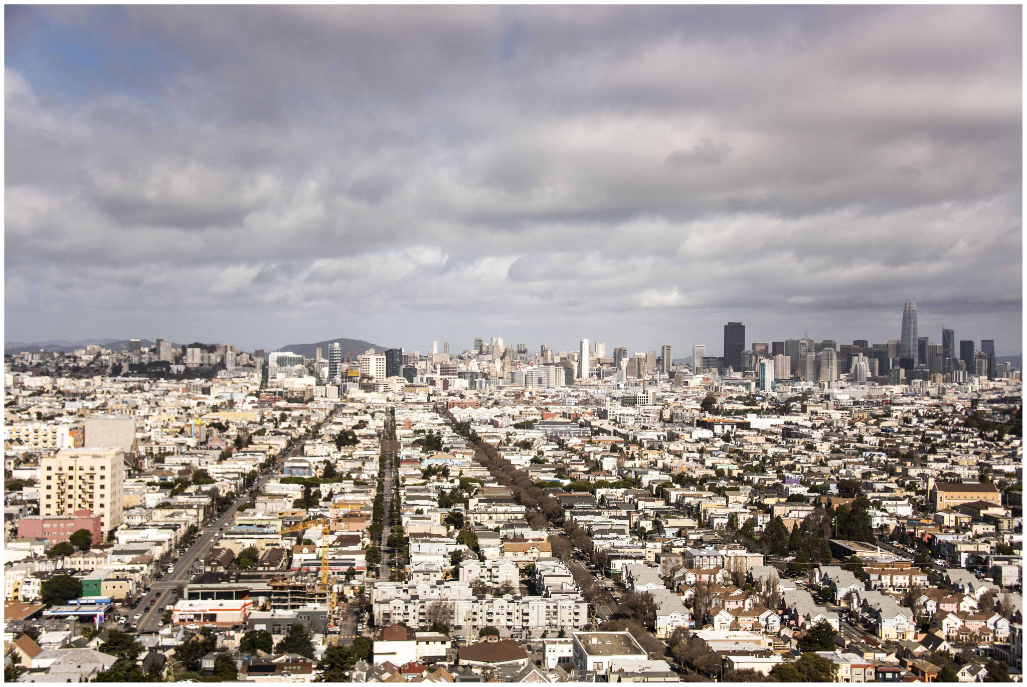 Aussicht über San Francisco vom "Bernal Heights Park"