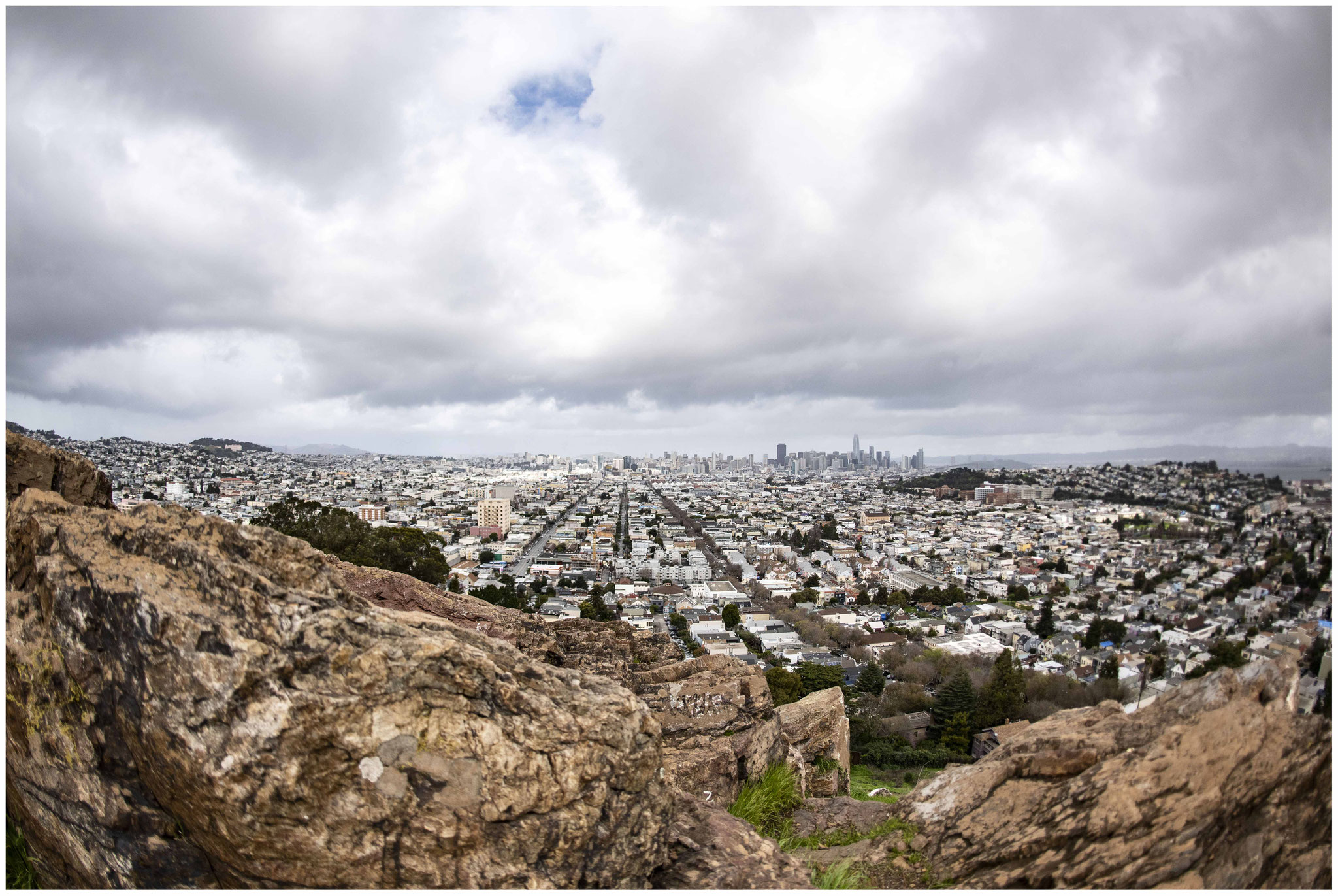 Aussicht über San Francisco vom "Bernal Heights Park"
