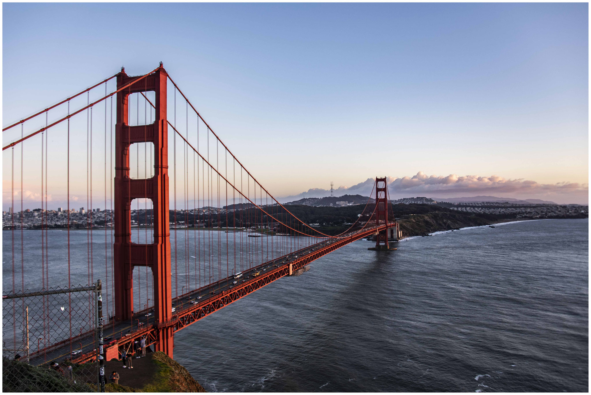 Golden Gate Bridge aus Sicht vom "Battery Spencer" 