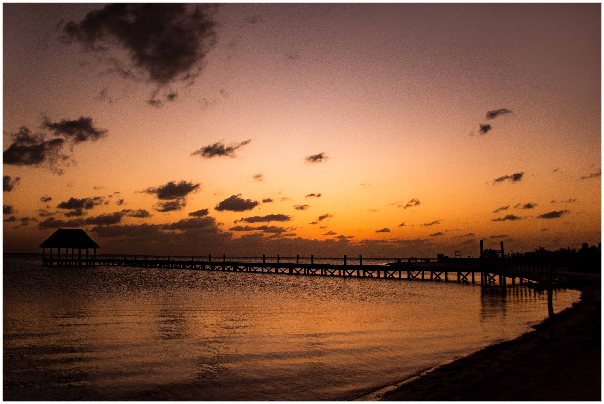 Einer der Sonnenuntergänge auf Holbox