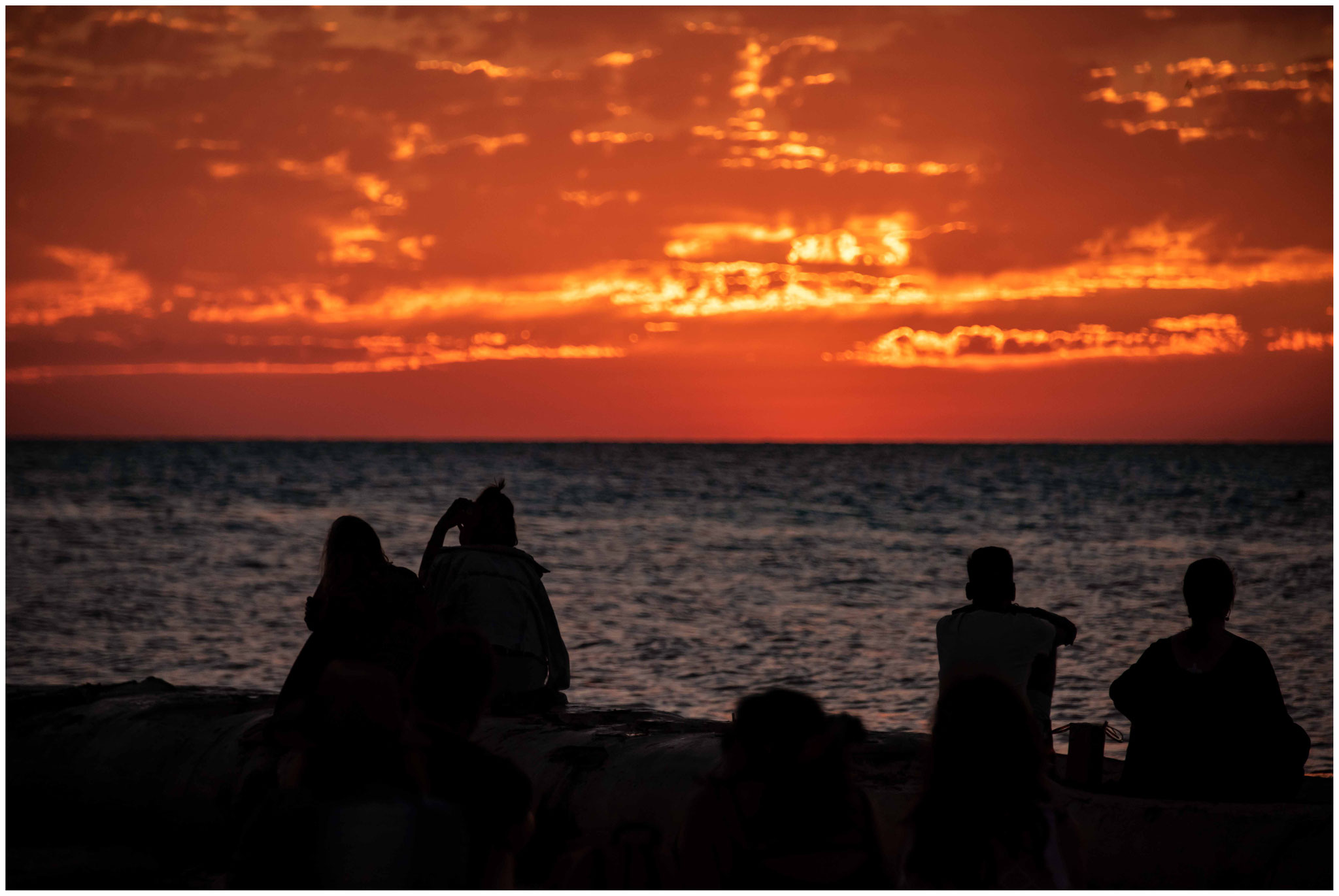 Einer der Sonnenuntergänge auf Holbox
