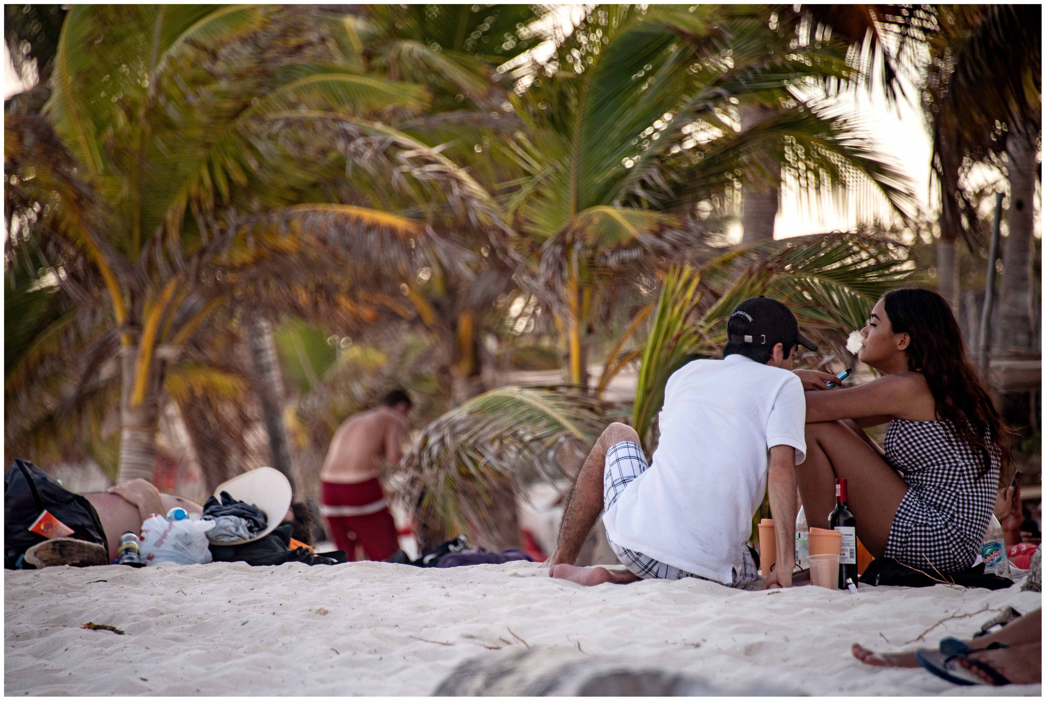 Am Strand in Tulum