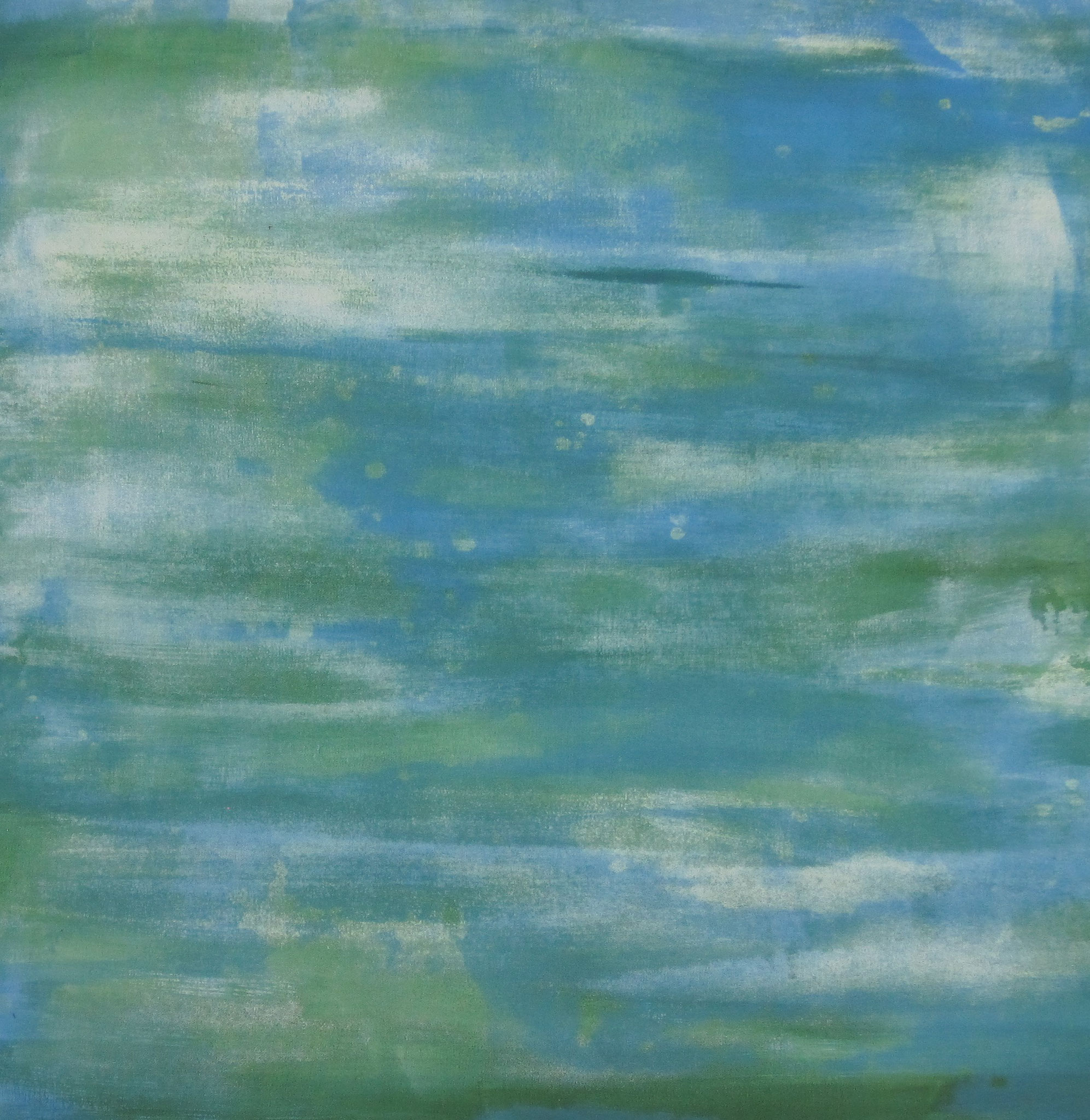 Astrid Homuth, "Wasser in der Aue", Aquarell, 2022.