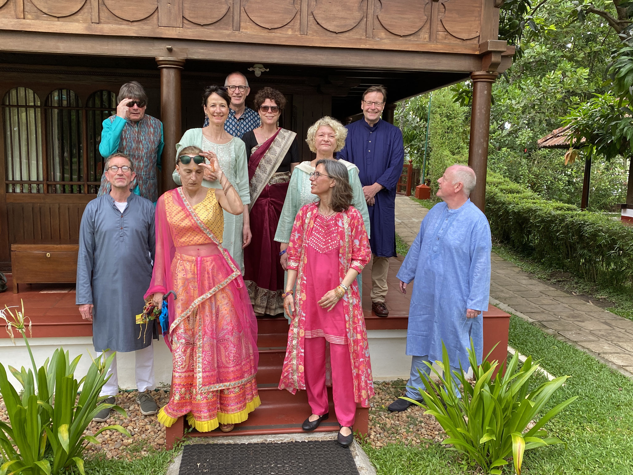 Wir hatten uns alle indisch eingekleidet.