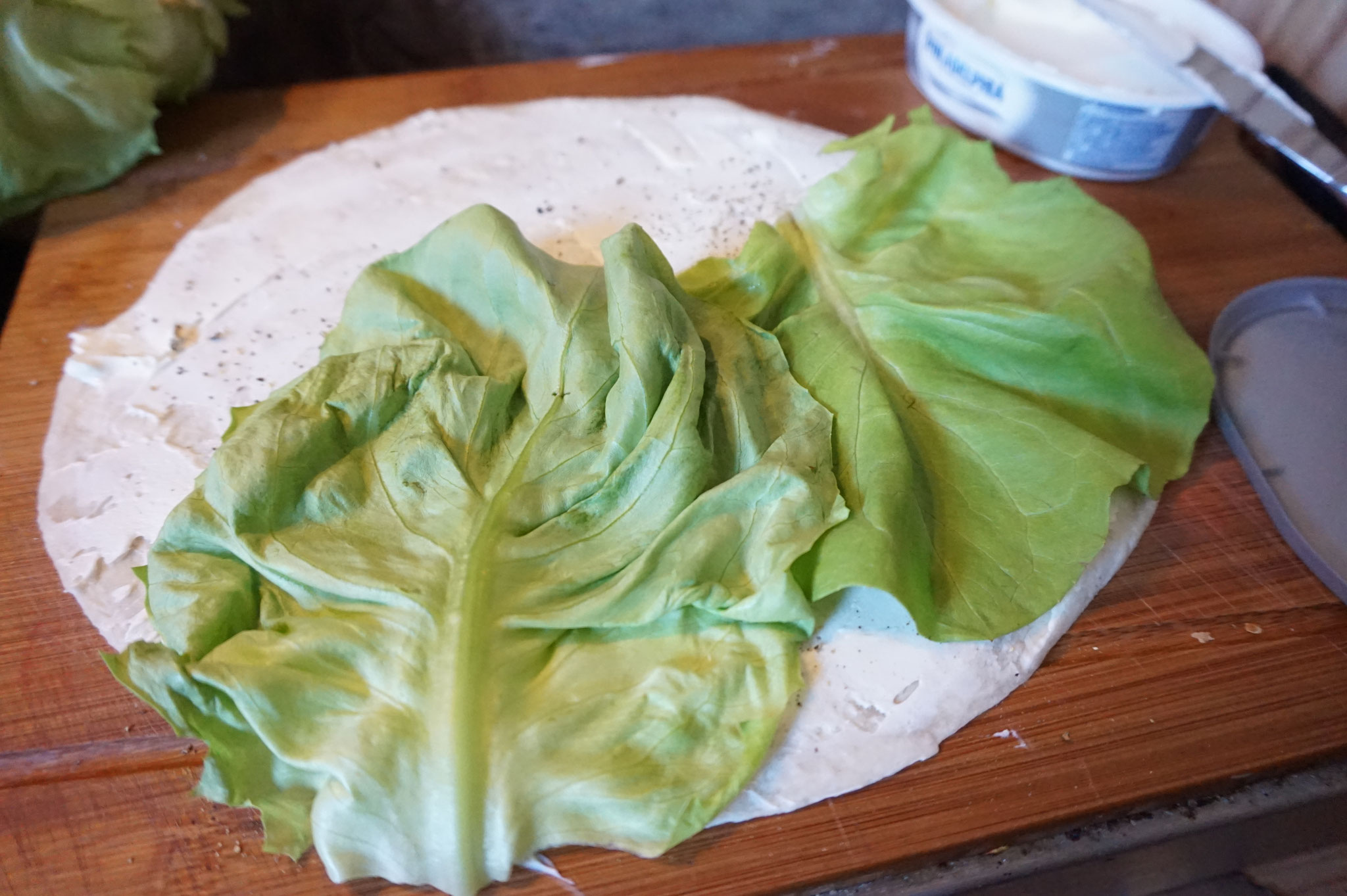 leckere Puten Frischkaese Wrap | schnell & gesund - low carb Rezepte