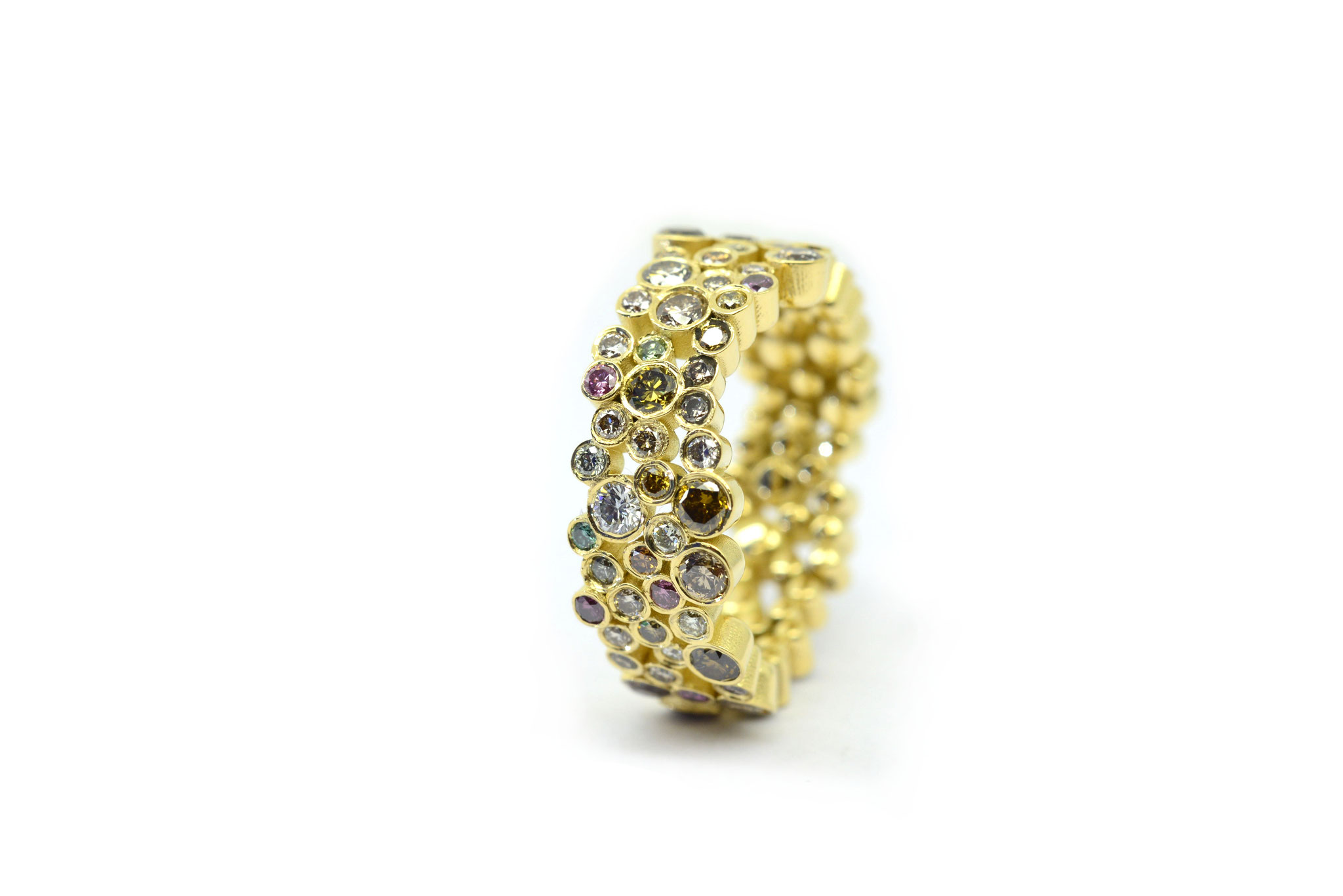 Alveum. Braune Brillanten 2,22ct. 750/ooo Gold
