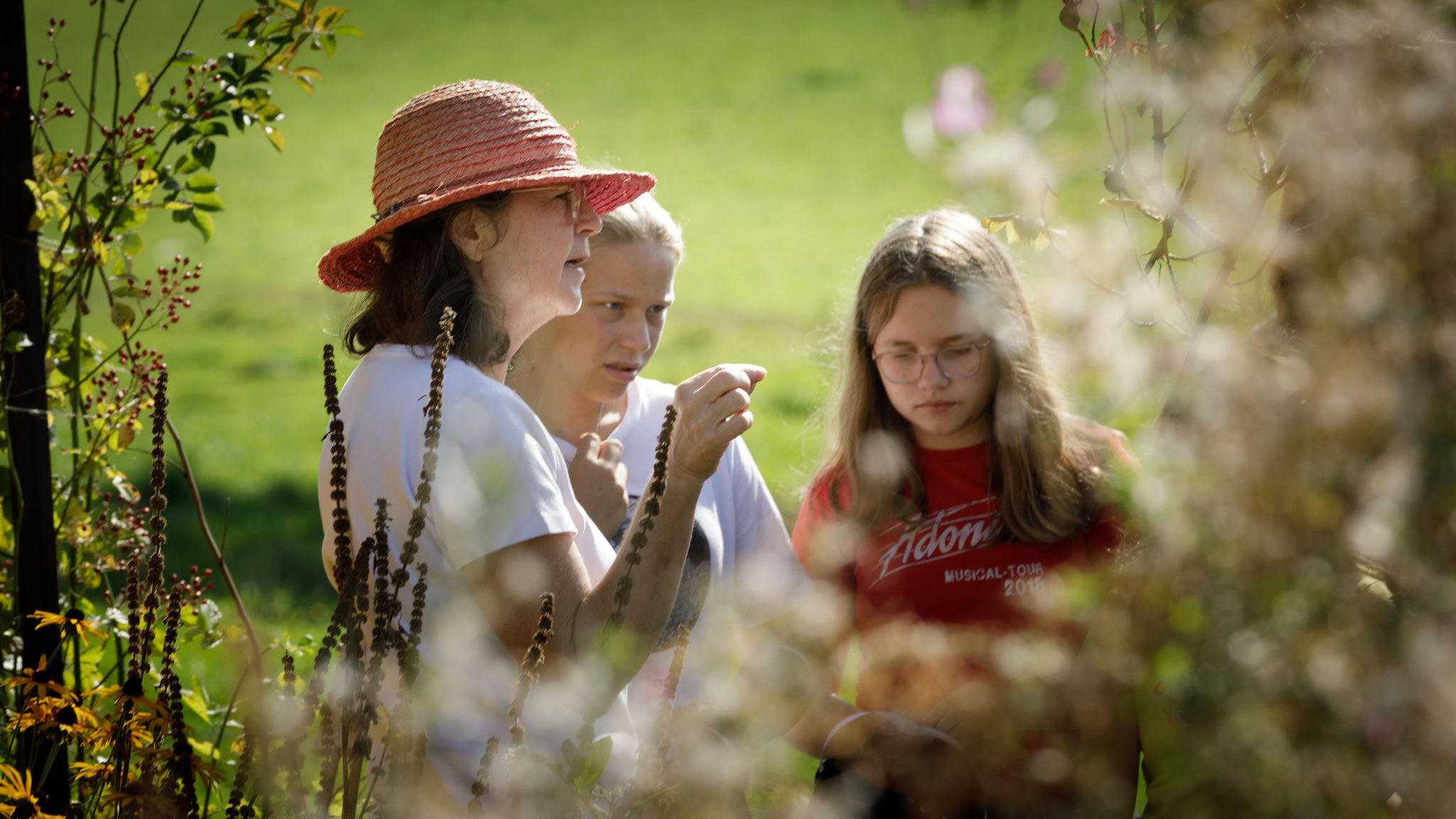 unterwegs im Kräutergarten