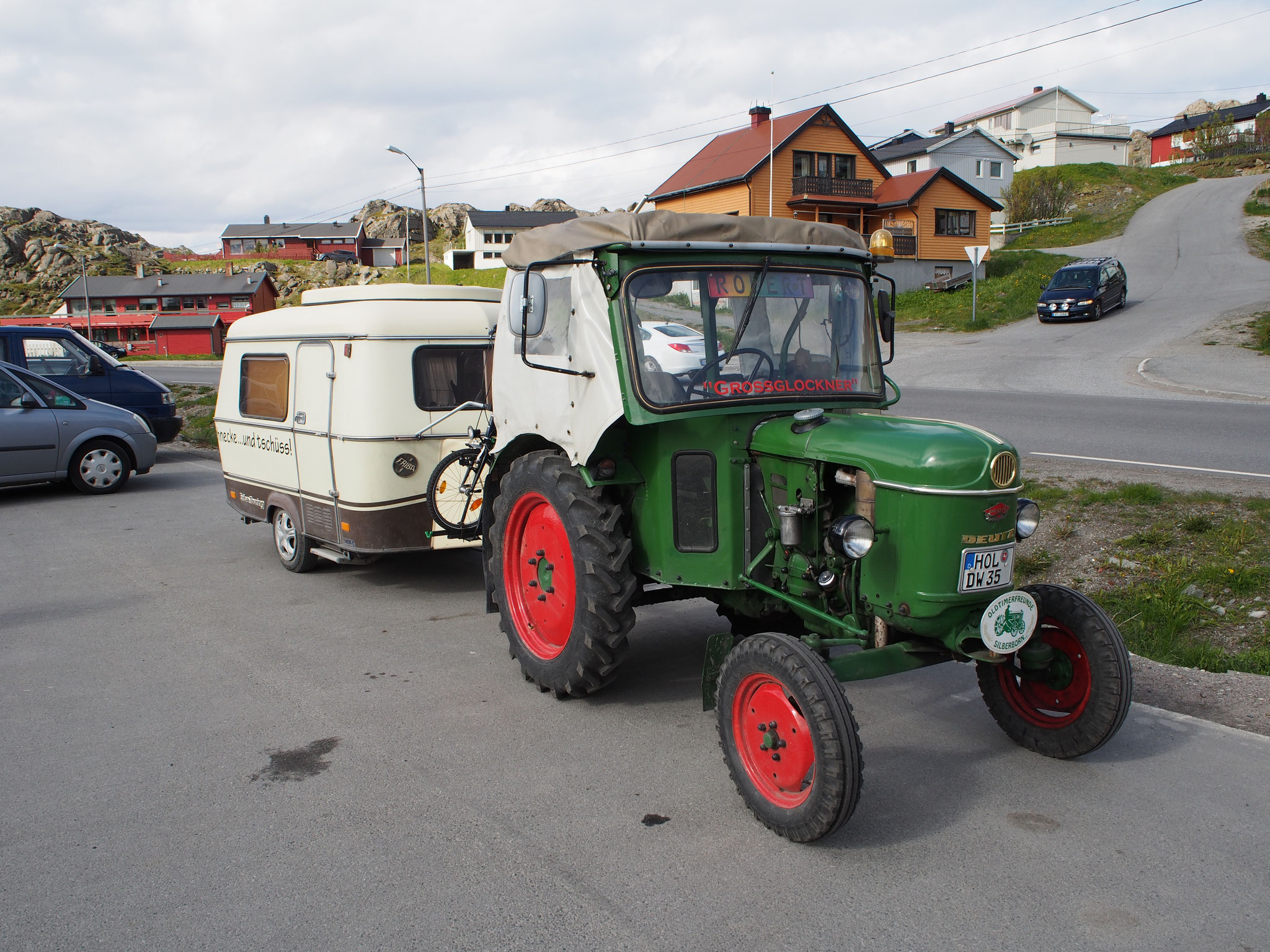 ein Trecker aus Deutschland am Nordkap