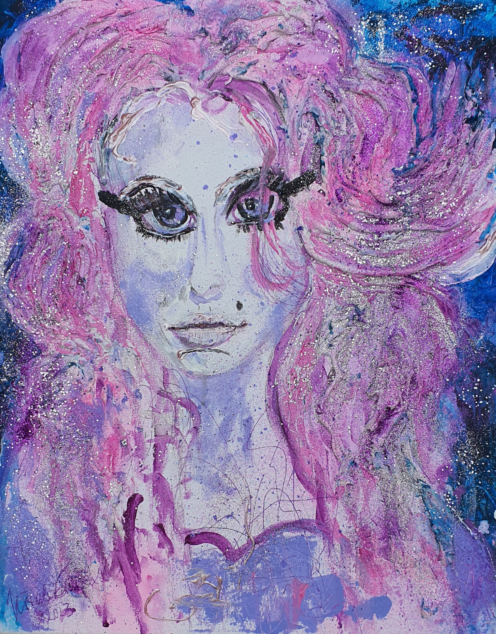 Amy Winehouse "You know I'm no good" (Technik: Acryl/mixed Media auf Leinwand 40 X 50 X 1,5cm)