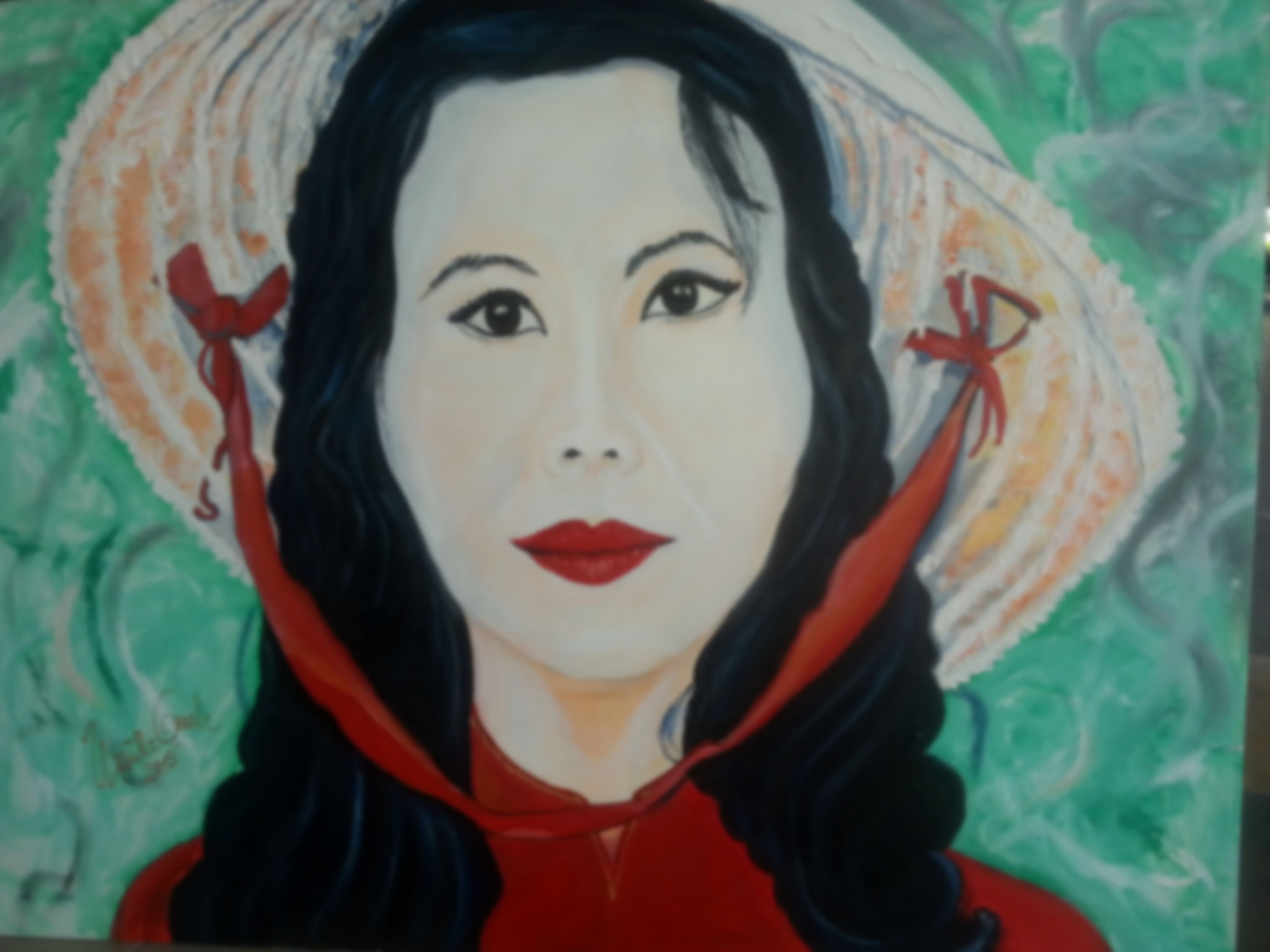 Vietnamesin       (Technik: Acryl/Öl       Leinwand: 1,20 m X 90 cm)