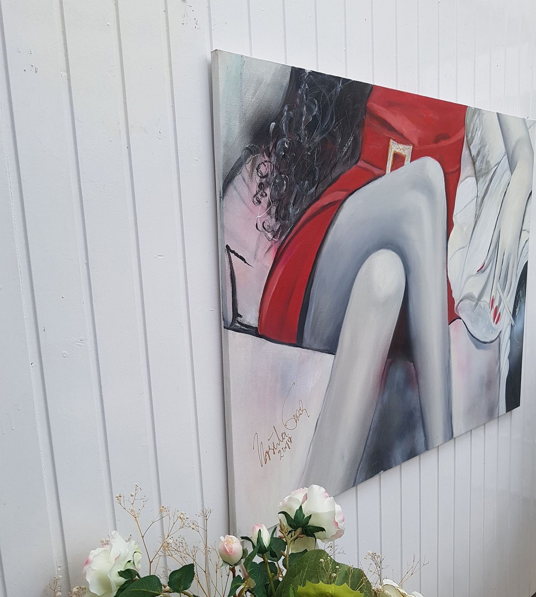 Maybe the last cigarette , Öl, 1,20 m X 90 X 2 cm, on Canvas