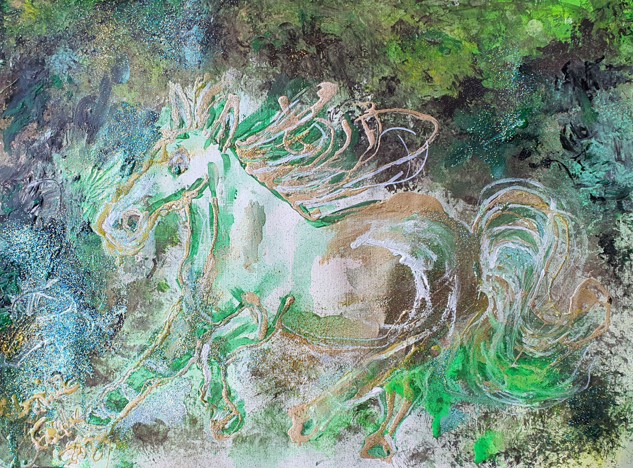 Running home from Phuket for Christmas (Techni: Acryl on paper 40 X 30 cm)