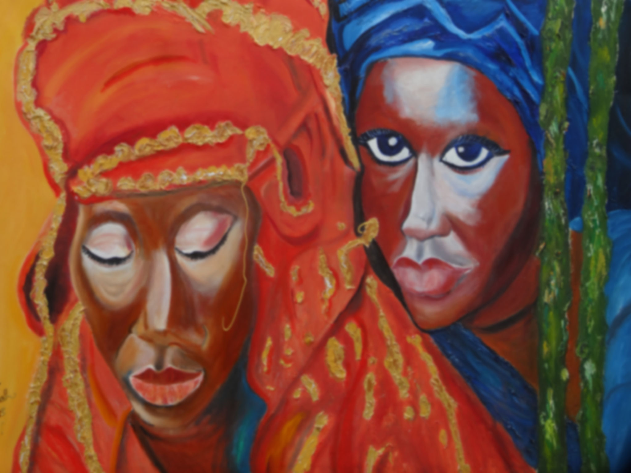 Black beautys    (Technik: Acryl/Öl     Leinwand: 1,20 m X 90 cm)