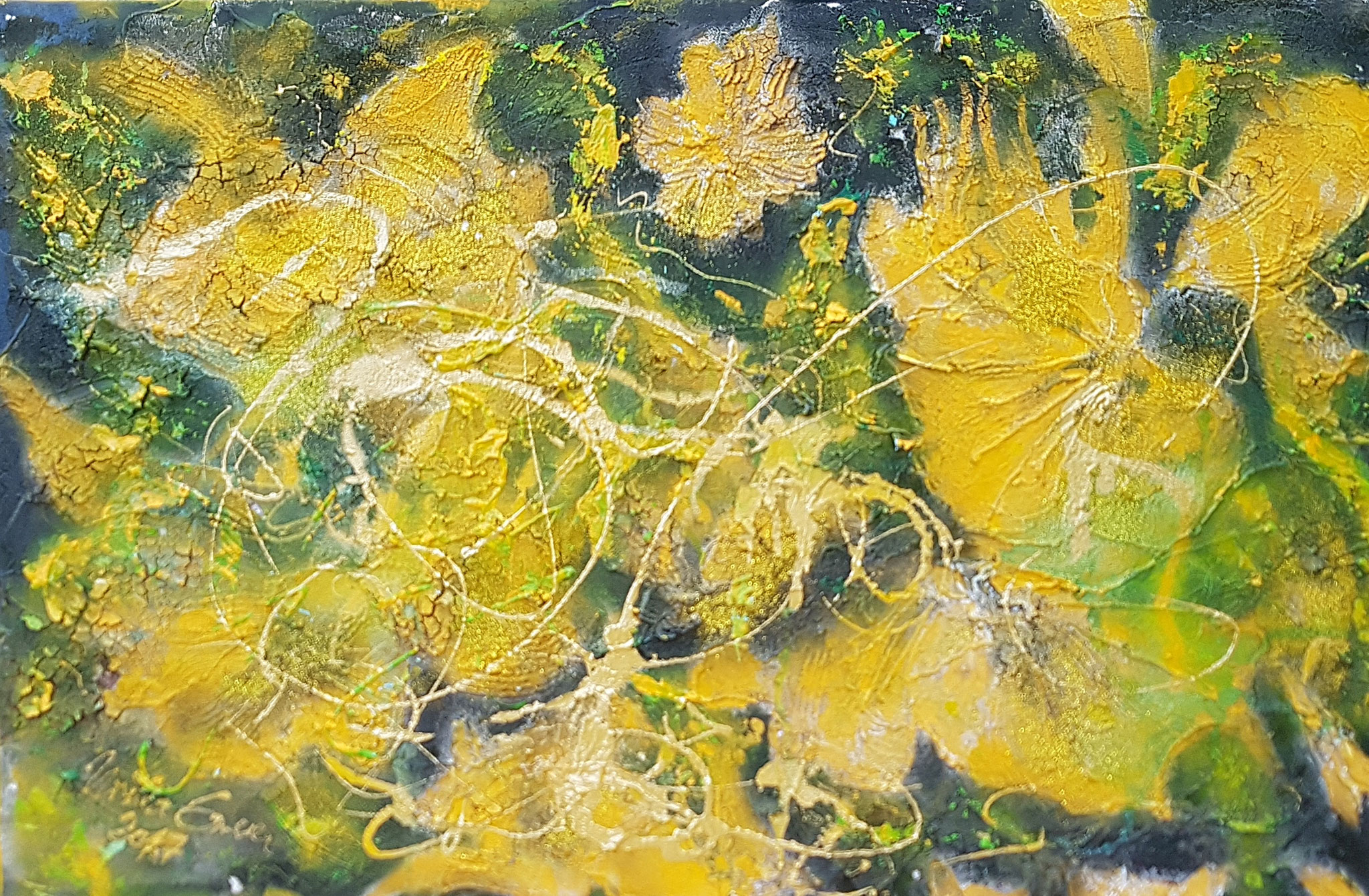 Yellow phantasy (Technik: Acryl/Mixed Media   auf Leinwand 75 X 115 cm)