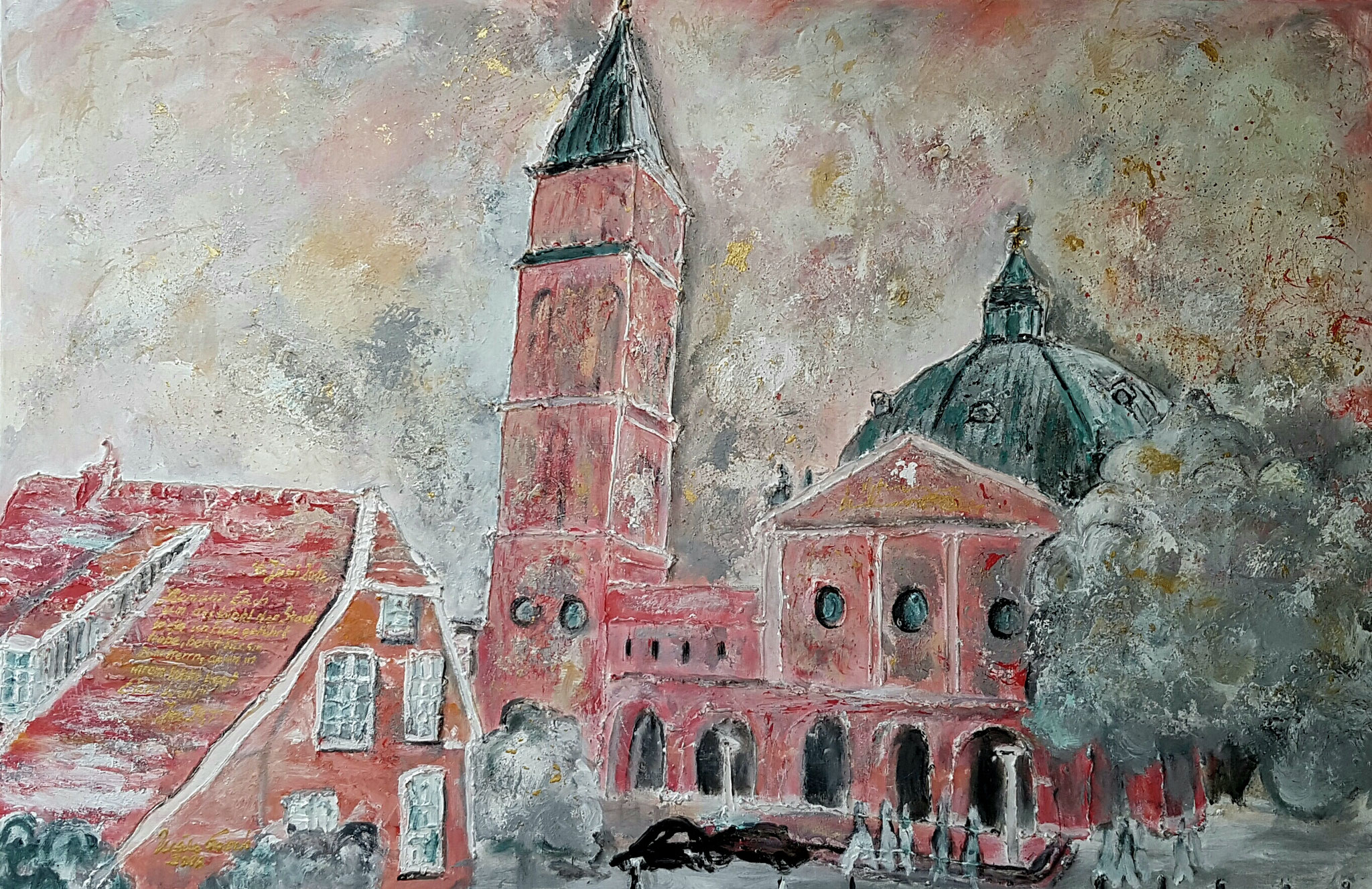 Stadtpfarrei St. Augustinus Nordhorn (Technik: Acryl/Mixed Media  Leinwand: 1,20 m X  90 cm)