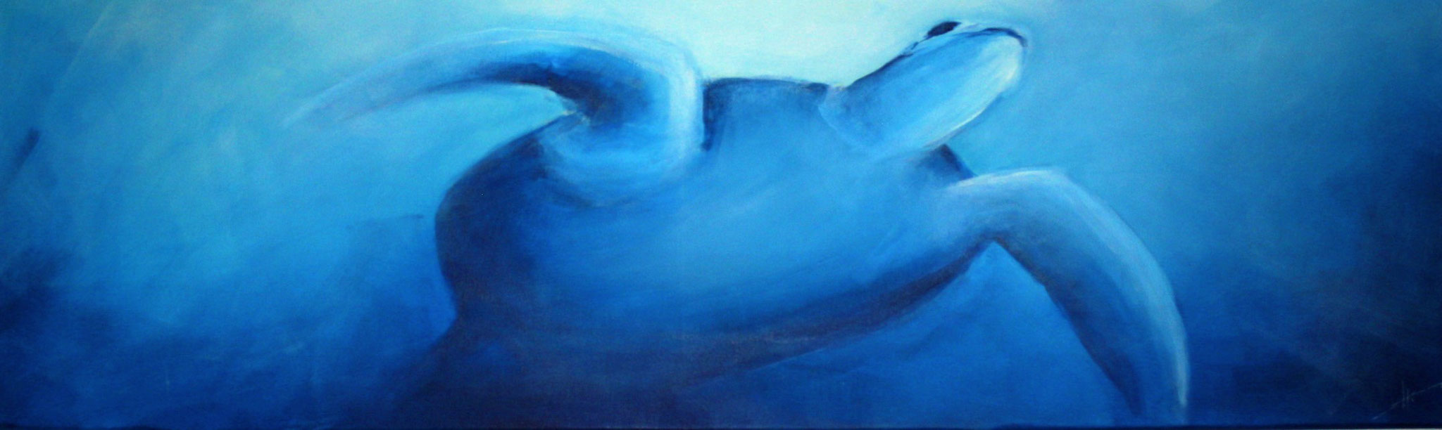 Haifischfutter / 100 x 30 cm / Acryl auf Leinwand / 2016