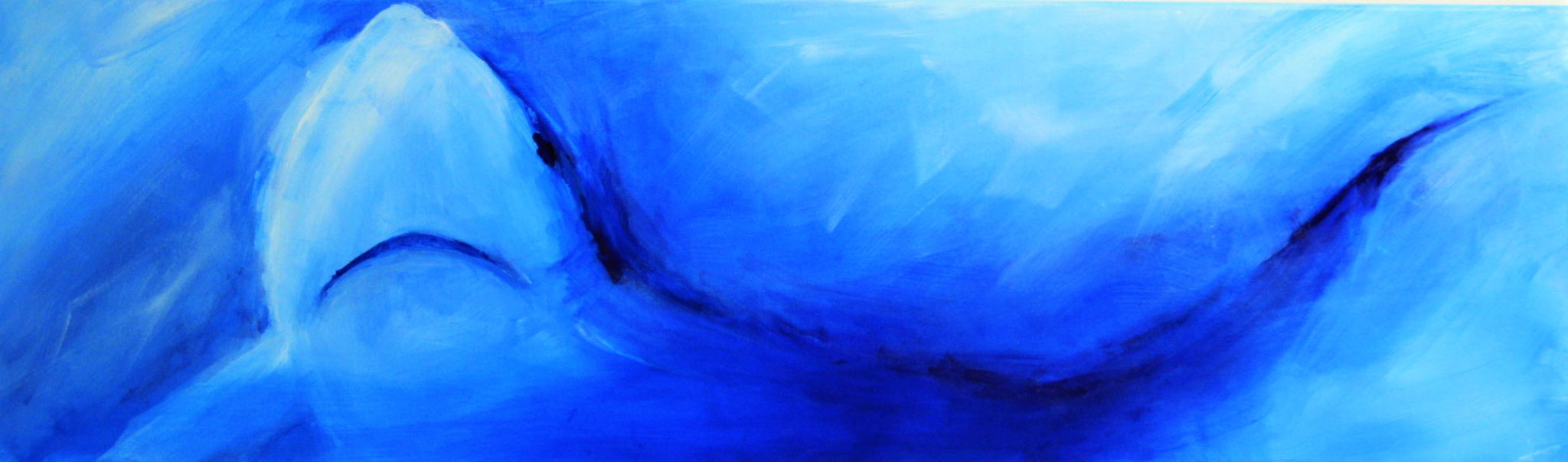 Haifisch / 100 x 30 cm / Acryl auf Leinwand / 2016
