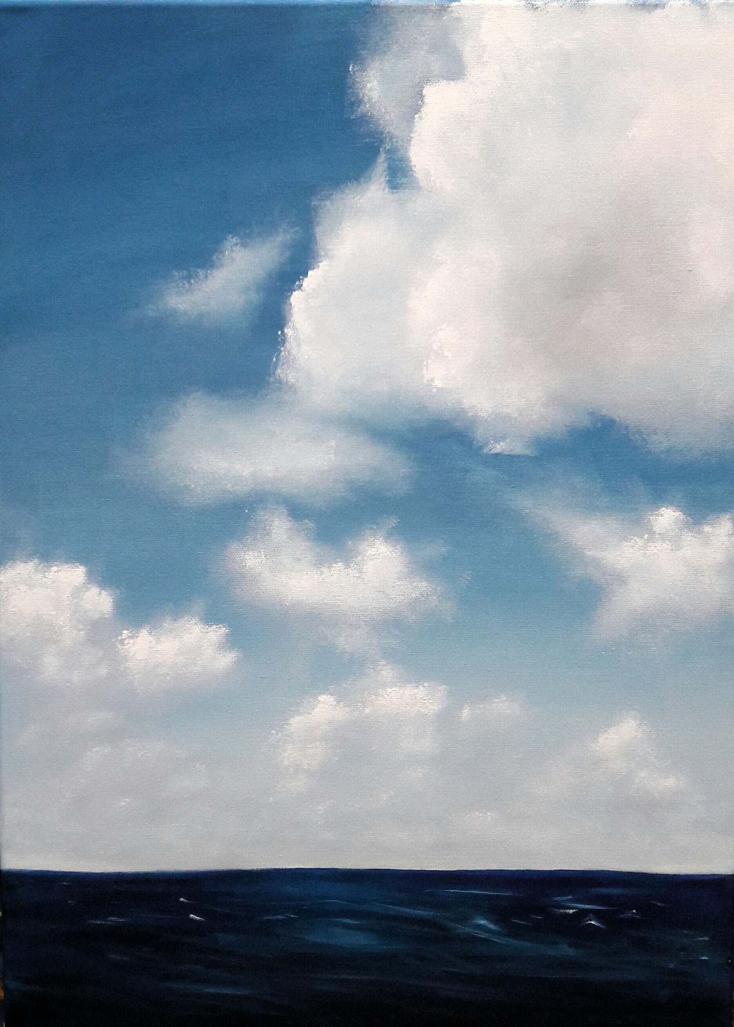 Himmel und Meer / 50 x 70 cm / Gouache auf Leinwand / 2017