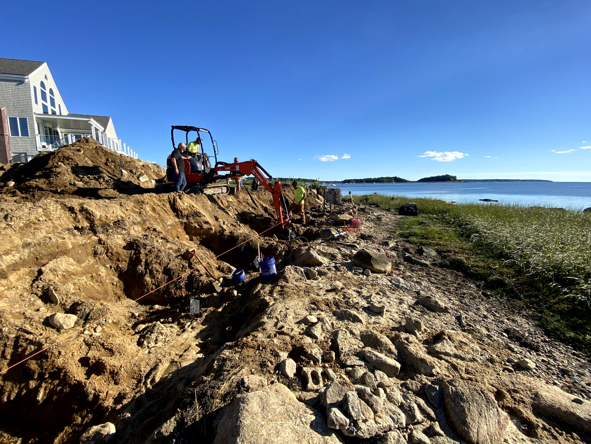 new sea wall helical anchors