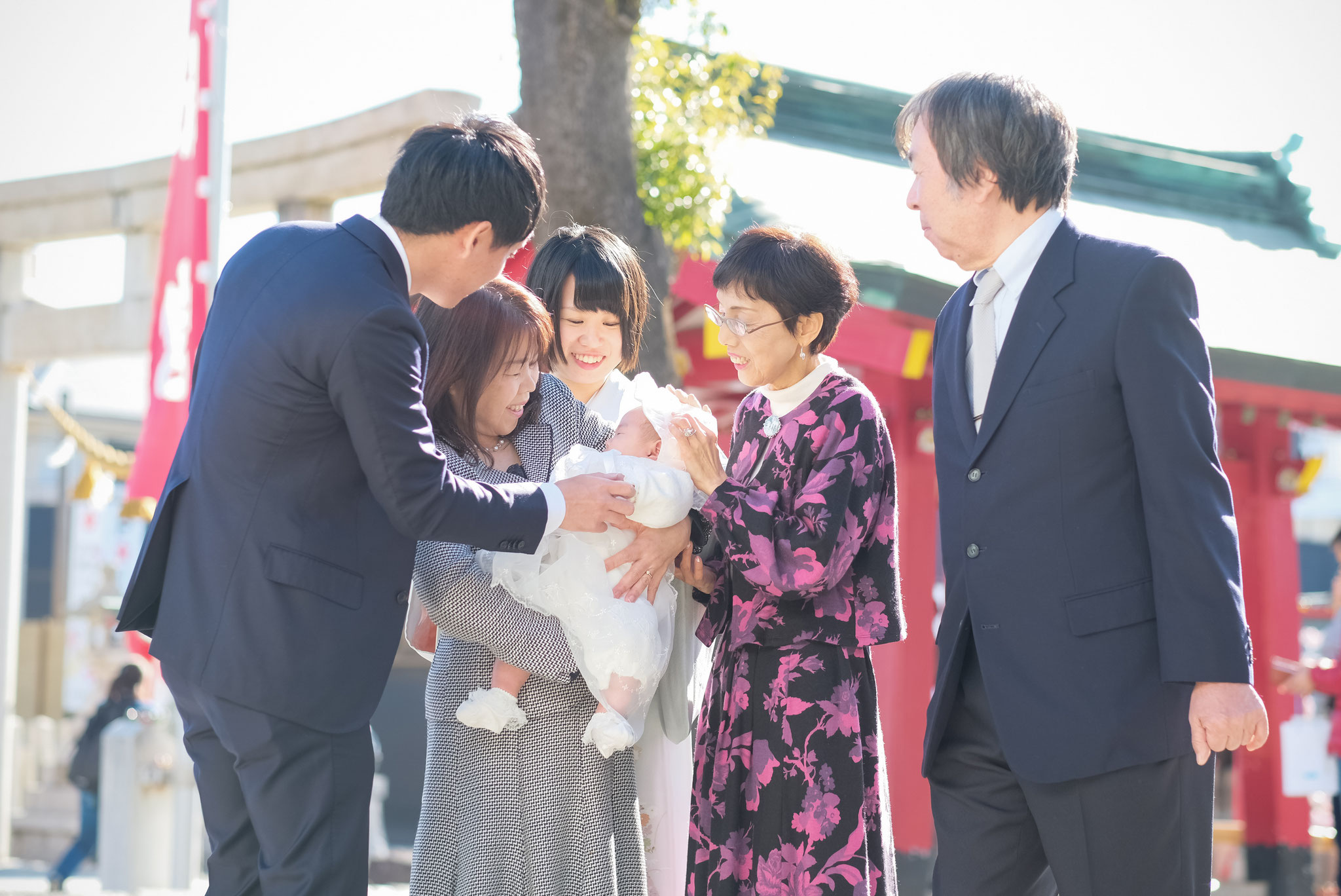 各務原のフォトスタジオ 両家初めてのお宮参り　岐阜・関・美濃加茂にも出張撮影可能
