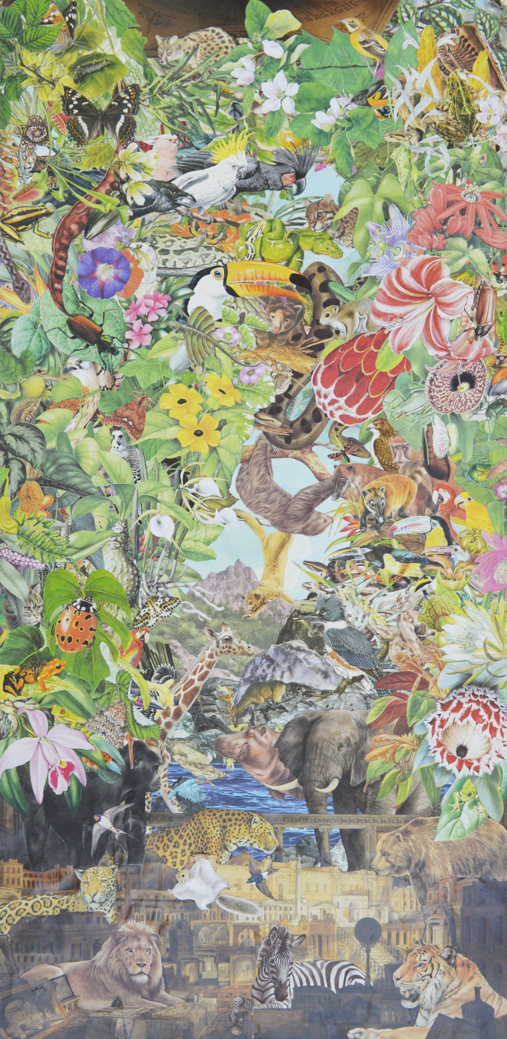 Quentin Montagne. Sir John Soane's Museum, 2020. 87,1 x 43,1 cm. Illustrations découpées et collées sur papier . 