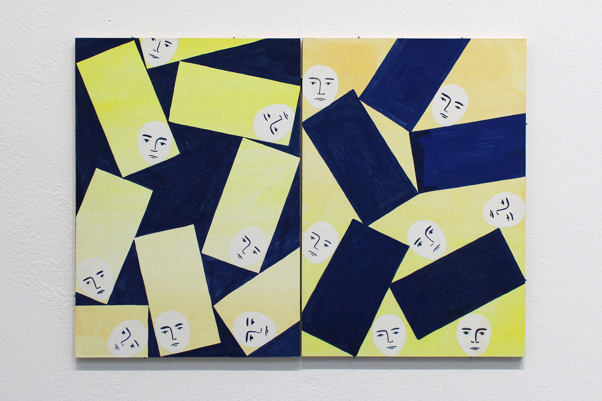 Vue de l'exposition Mathilde Rives, "L'horizon de la ligne".