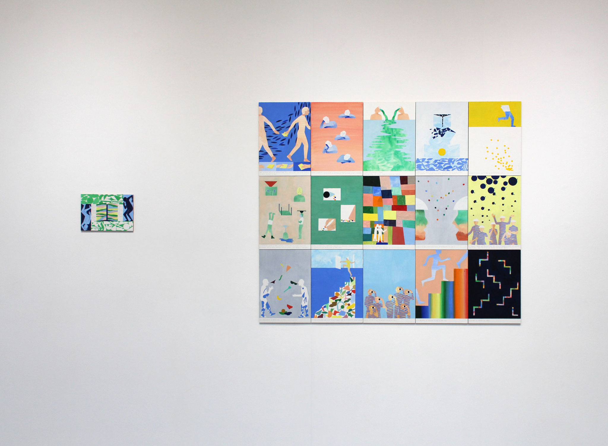 Vue de l'exposition Mathilde Rives, "L'horizon de la ligne".