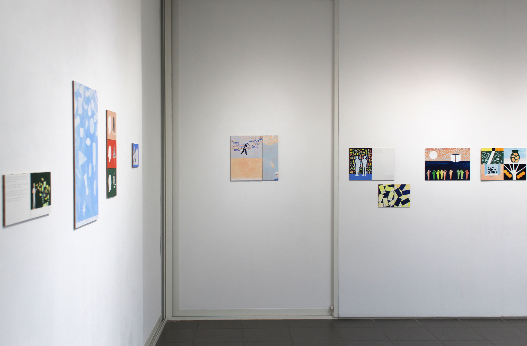 Vue de l'exposition Mathilde Rives, "L'horizon de la ligne".