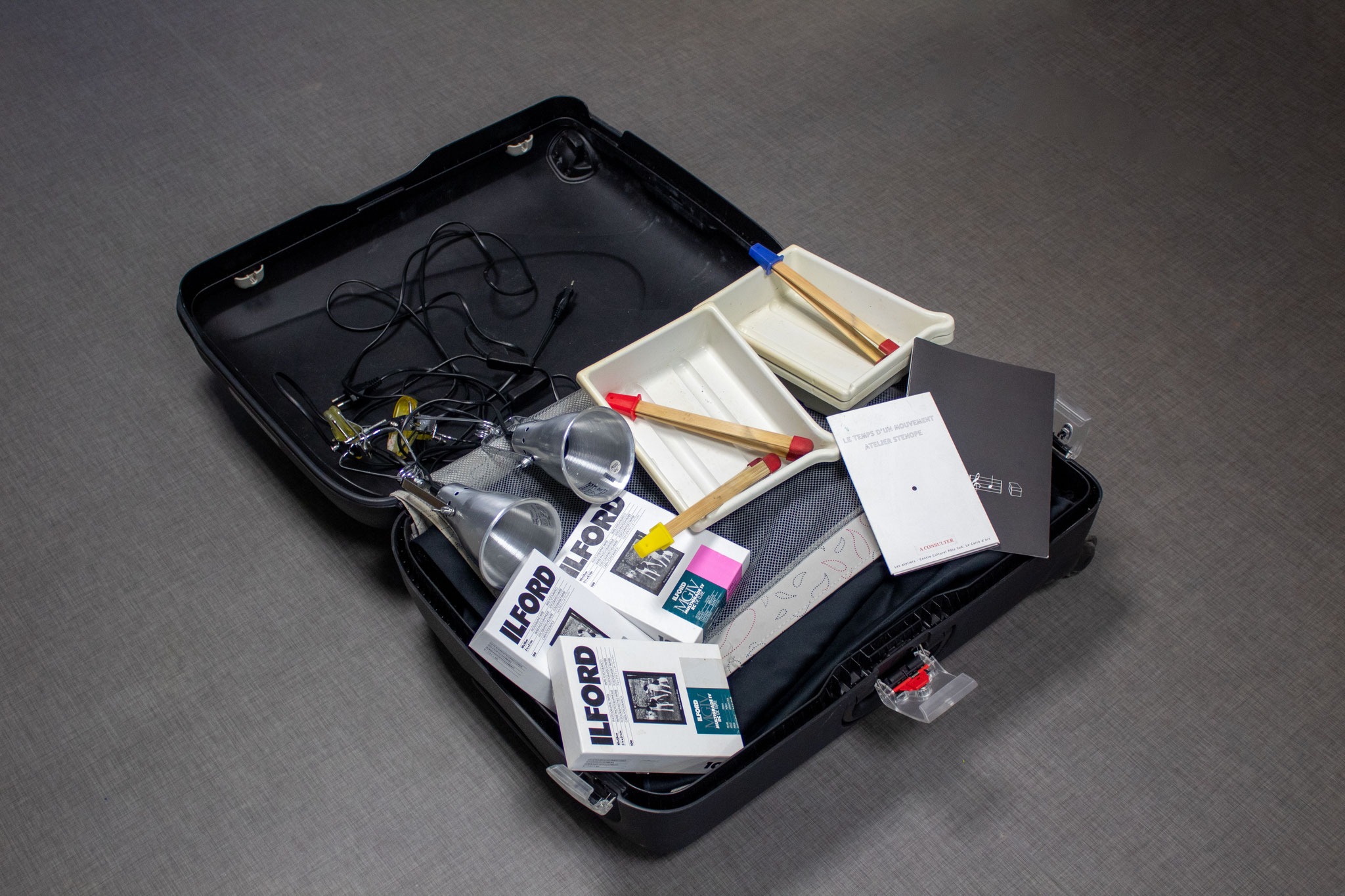 Le matériel de la mallette sténopé